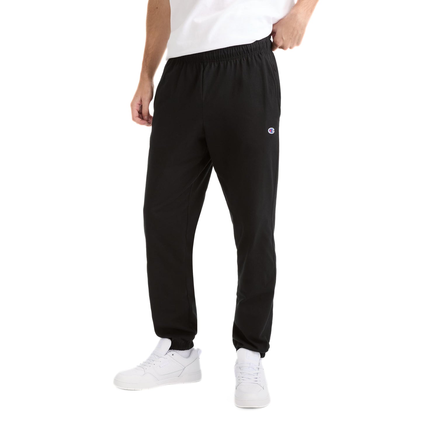 Champion Men's Pants, Everyday Cotton, Lightweight Lounge, Knit Pants for Men (Reg. Or Big & Tall), Black - C Patch Logo, 3X-Large Big