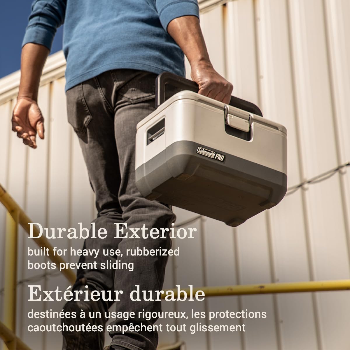 Coleman Pro Heavy-Duty Insulated 9-Quart Hard Cooler Lunchbox, 8.5L Durable Portable Cooler for Rugged Outdoor & Jobsite Use, Anchor Points for Secure Transportation