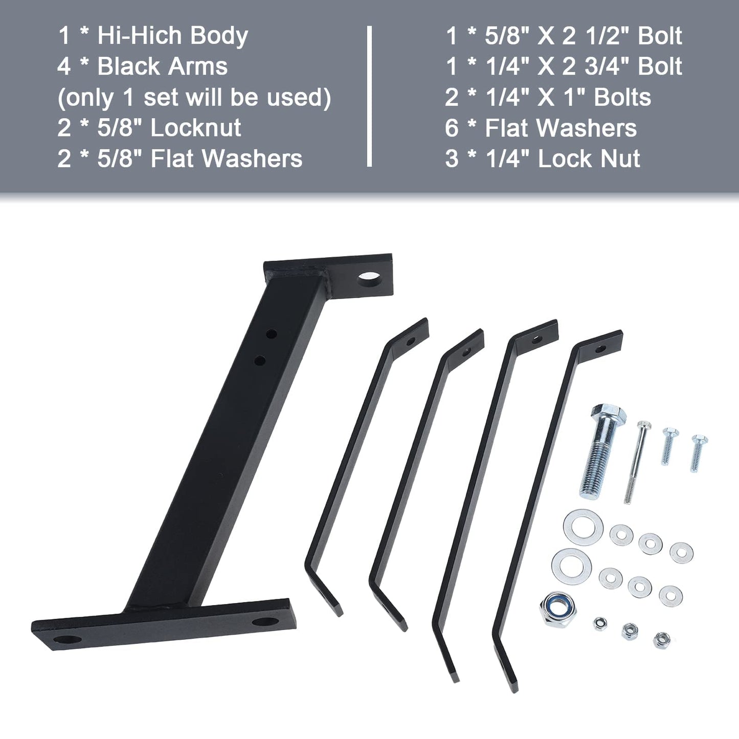 Yaegoo Lawn Mower Hitch, Garden Tractor Trailer Hitch Receiver Solid Iron Construction - Black