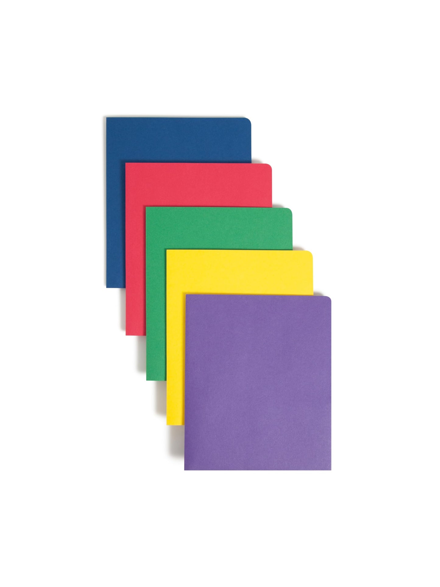 Smead Two-Pocket Folders, 50-Pack, Letter Size, Assorted Colours, Textured Stock, Business Card Slot, for School, Business Presentations and Home Office Document Organization