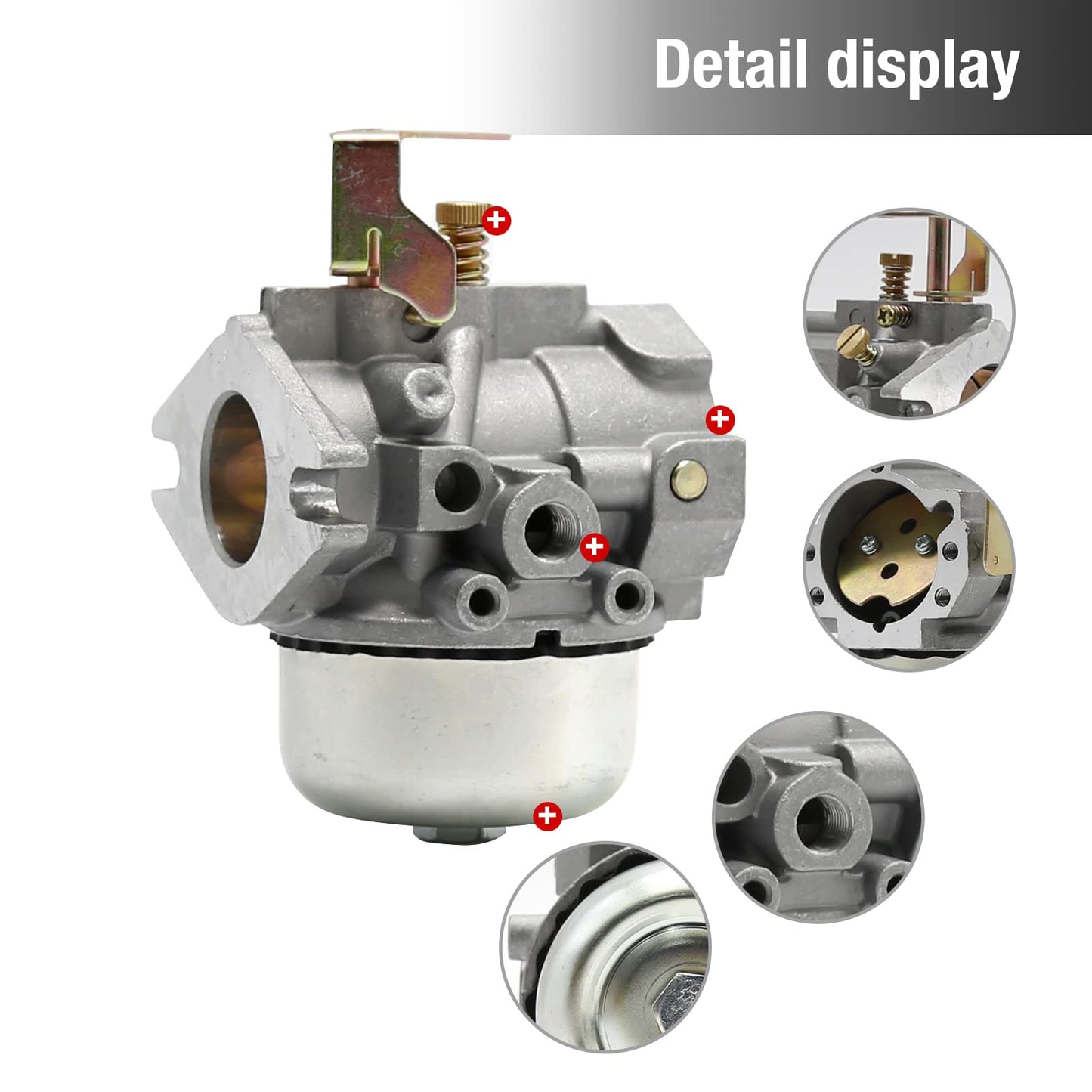 Carburetor Kit Replacement for Kohler K321 K341 Cast Iron 14HP 16HP Engine, John Deere 316 214 300 312 314, Club Cadet 1600 1650