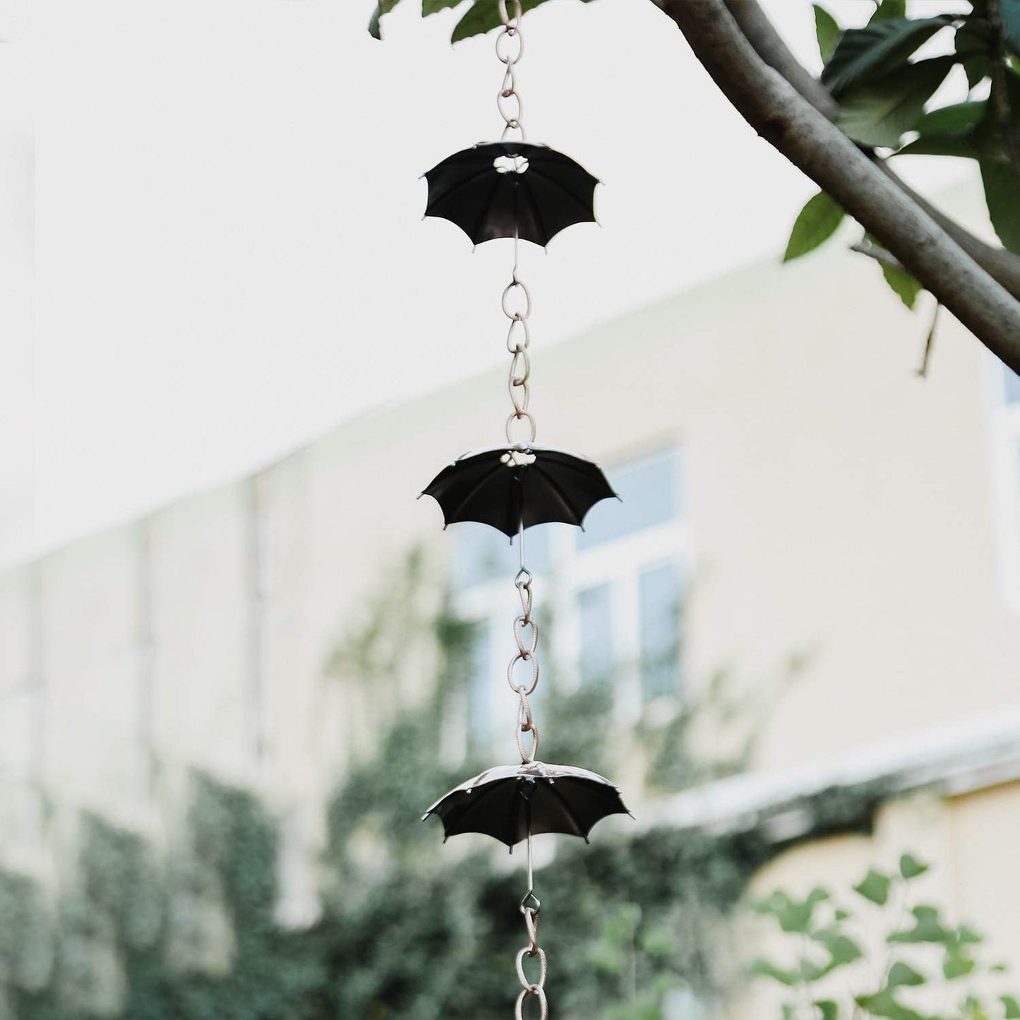 TZSSP Rain Chains Decorative Rain Chain Bell for Gutters Downspout, Metal, 6 Length Umbrella