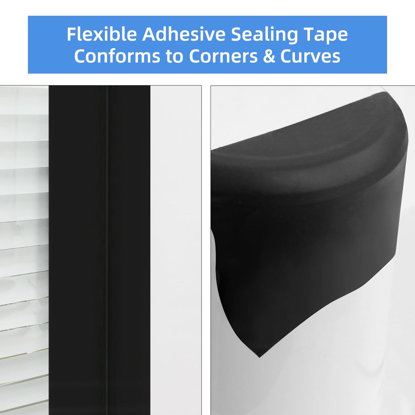 AMOGATO Black Flashing Tape - 4 Inch x 30 Yards, Flexible Adhesive, Weatherproof Sealing Tape for Home Exterior Repairs, Windows, Doors, Roof Edges & Outdoor Projects