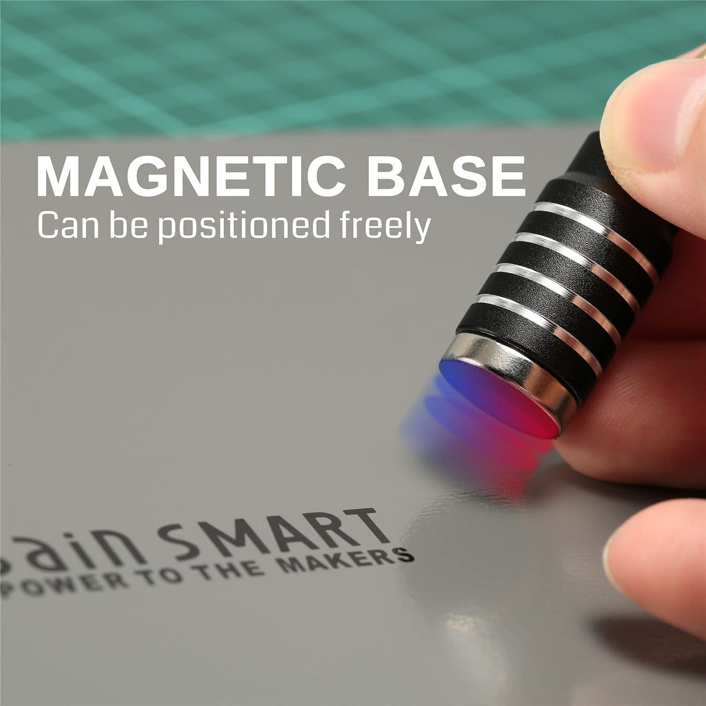 SainSmart Magnetic Helping Hands Soldering Station with an 11.1 x 7.1 Inch Larger Base, 5X LED Magnifying Lamp, 4 PCB Circuit Board Holder & 4 Flexible Magnetic Helping Hands
