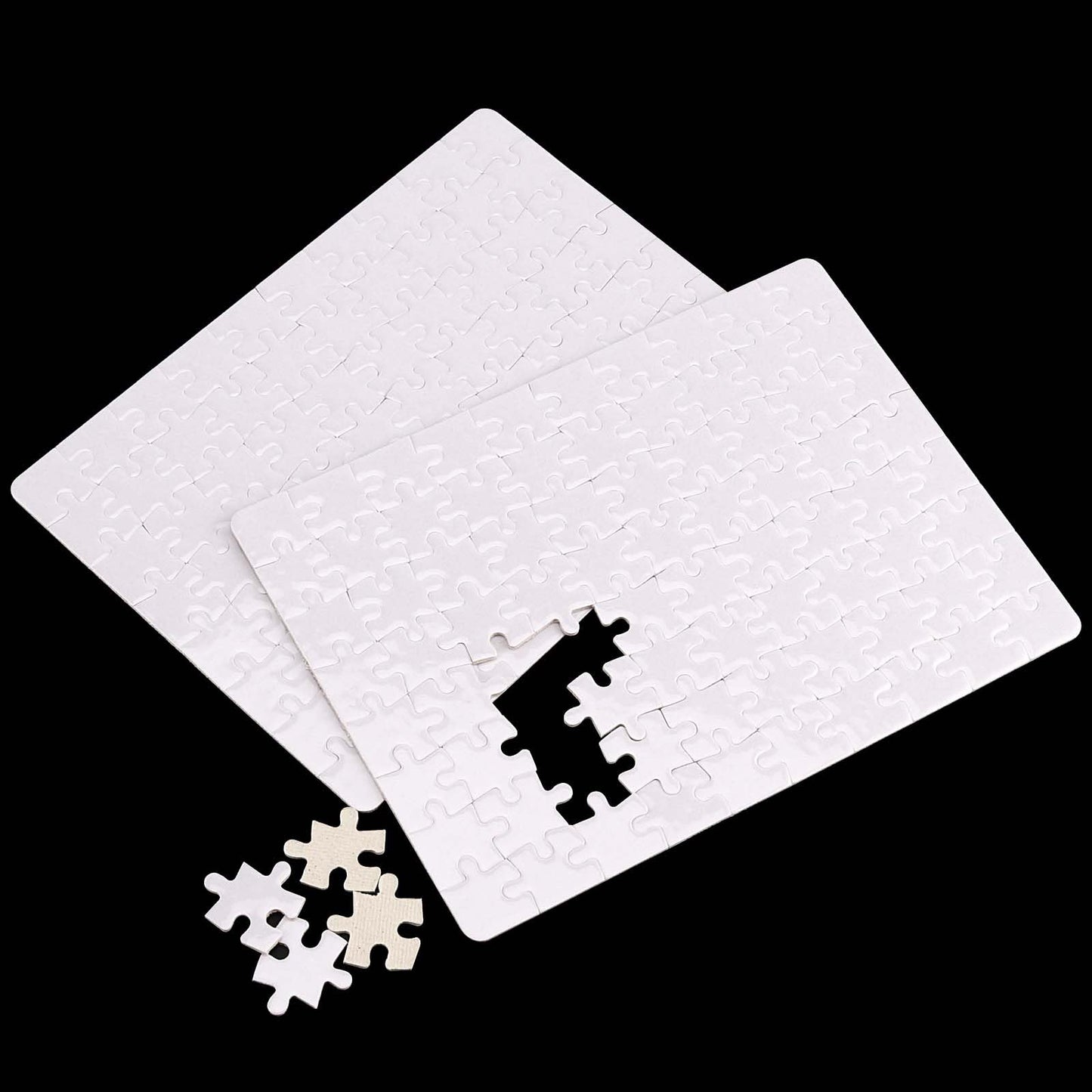 JAPCHET 40 Sets 7.9 x 5.8 Inches Sublimation Puzzle Blanks, 3200 Pieces White Blank Sublimation Jigsaw Puzzles, DIY Custom Puzzle for Heat Press Thermal Transfer, Printing and Craft