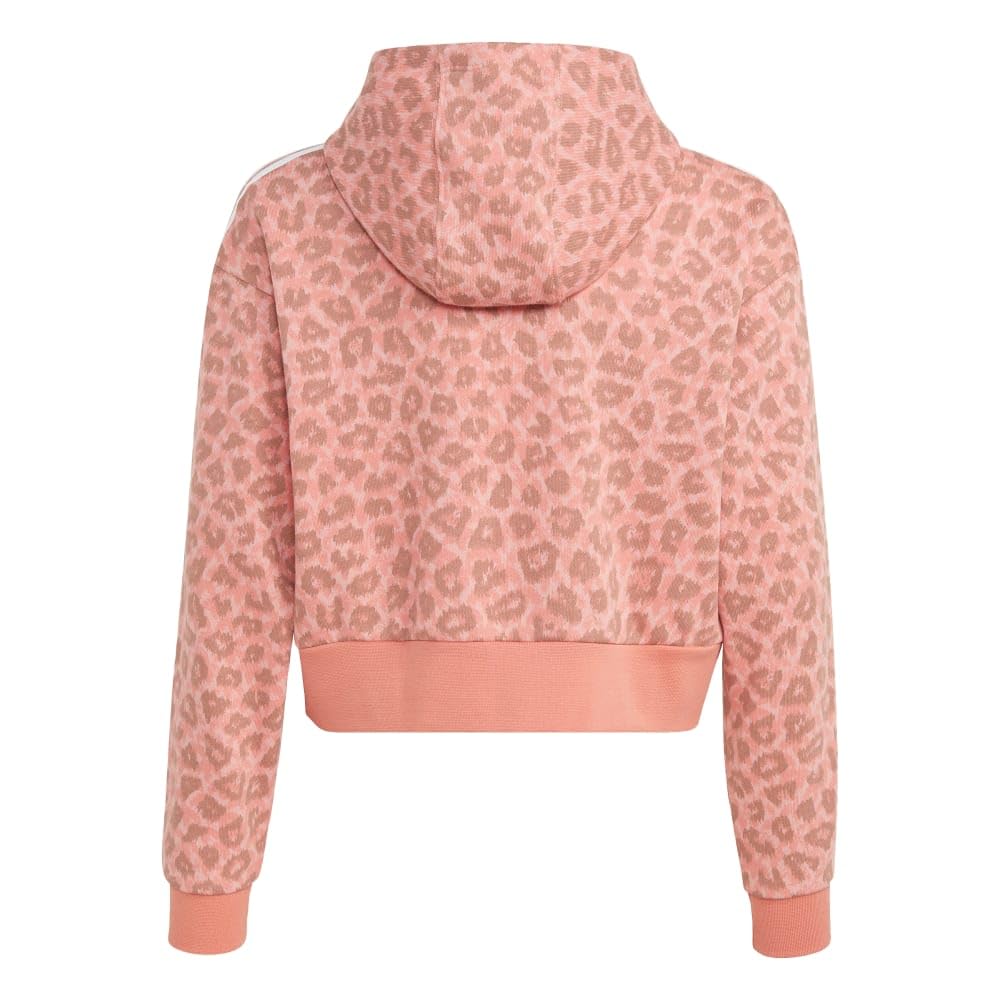 adidas Originals Animal All-Over-Print Crop Hoodie, Small