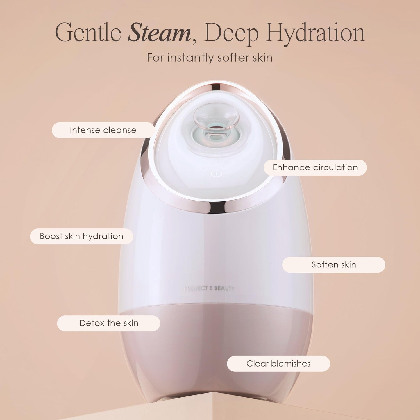 Sensa | Nano Ionic Facial Steamer by Project E Beauty | Deep Pore Cleansing | Warm Mist Sprayer | Detoxify & Clarify Complexion | Moisturize & Hydrate | Home Face Sauna | With 3 Essential Oil Baskets