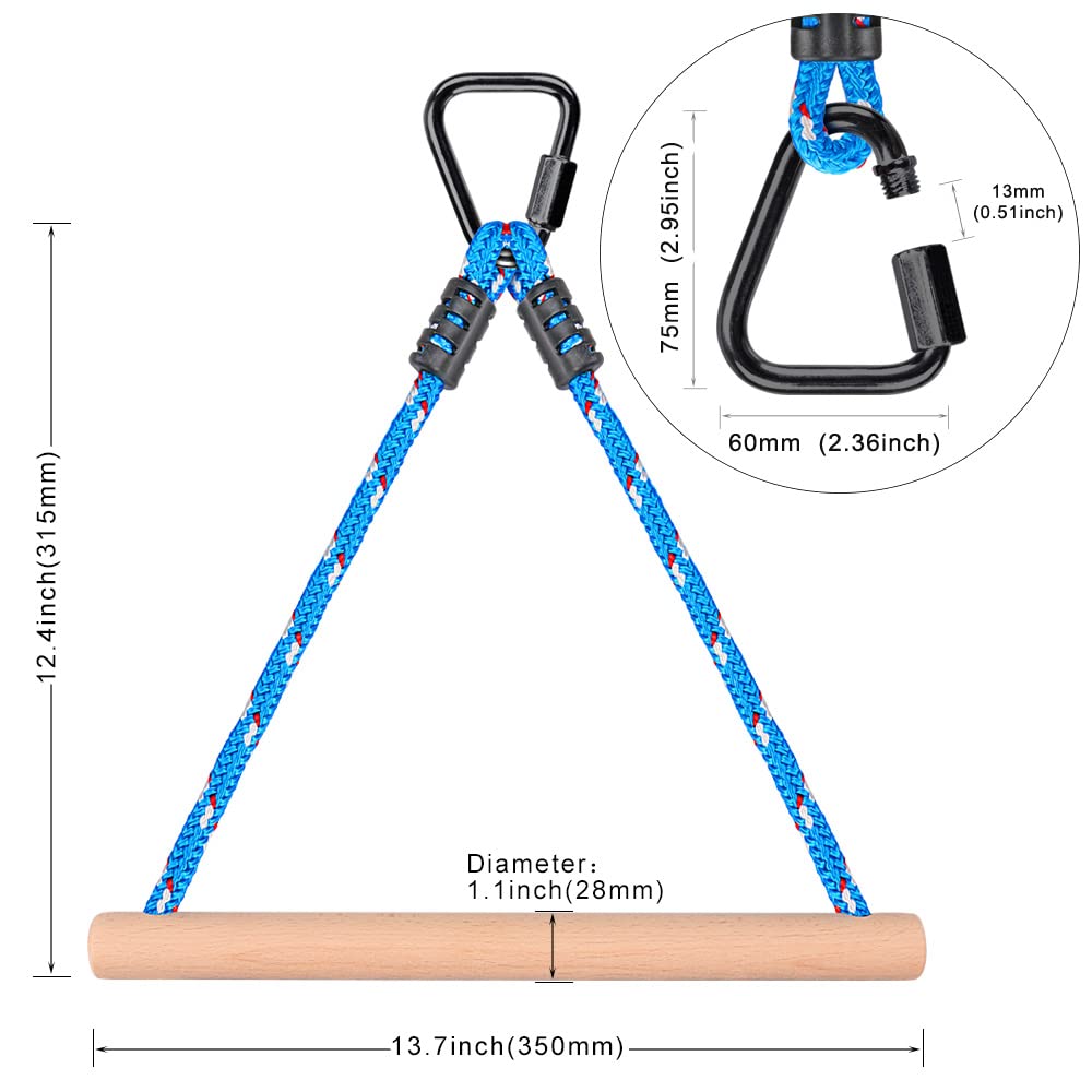 Besthouse 3 Ninja Monkey Bars Obstacle, Obstacle Course Bars, Outdoor Play Set, Swing Accessory Set, Obstacle Course for Training Equipment, Great for Kids and Youth, 110Kg Capacity