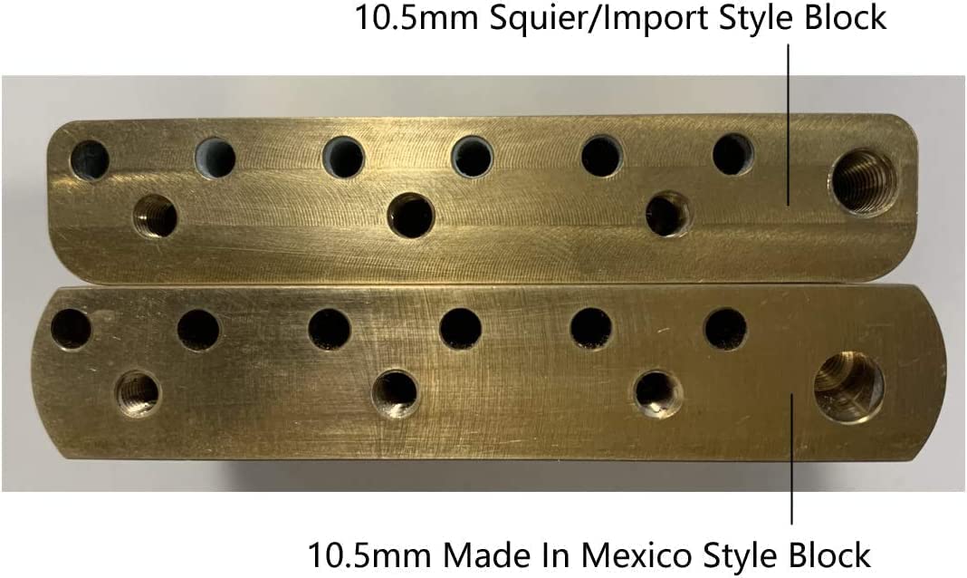 TUOREN 52.5mm String Spacing Full Brass 40mm Strat Tremolo Block for Fender Squier Strat Electric Guitar