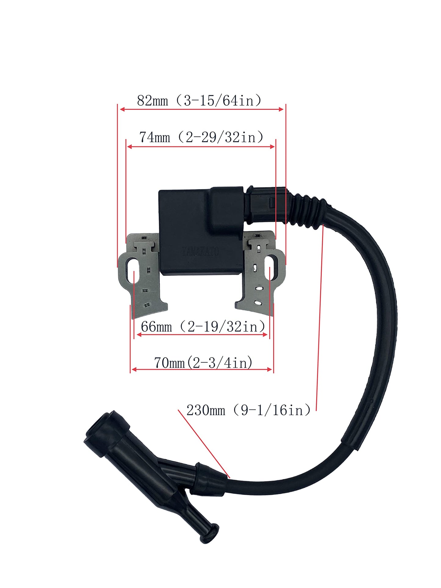 YAMAKATO 30500-Z5T-003 Four Prong Ignition Coil Module w/ 4 pin Connector For Honda GX340 GX390 GX240 GX270 OEM 30500Z5T003