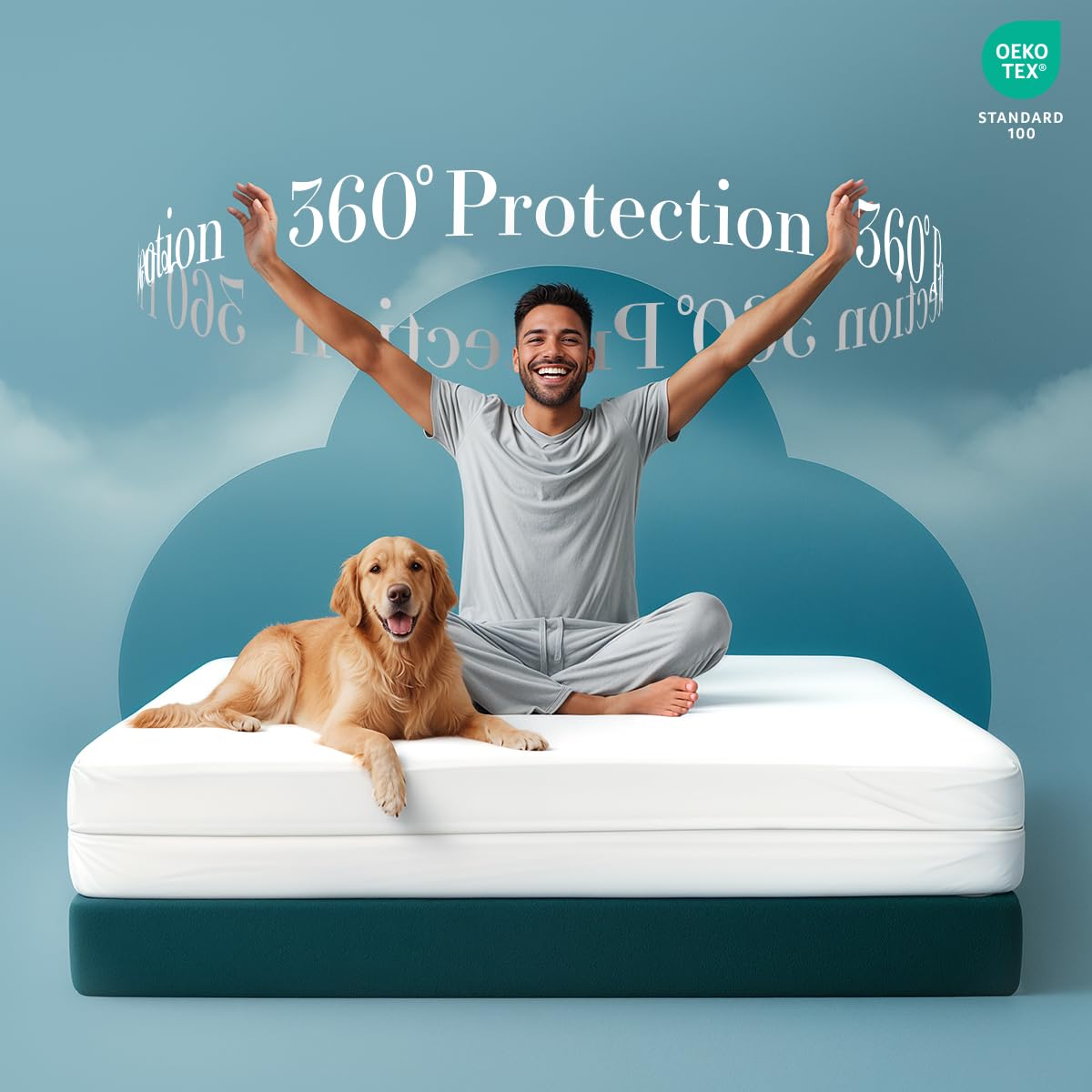 Utopia Bedding Zippered Mattress Encasement King - 100% Waterproof and Bed Bug Proof Mattress Protector - Absorbent, Six-Sided Mattress Cover