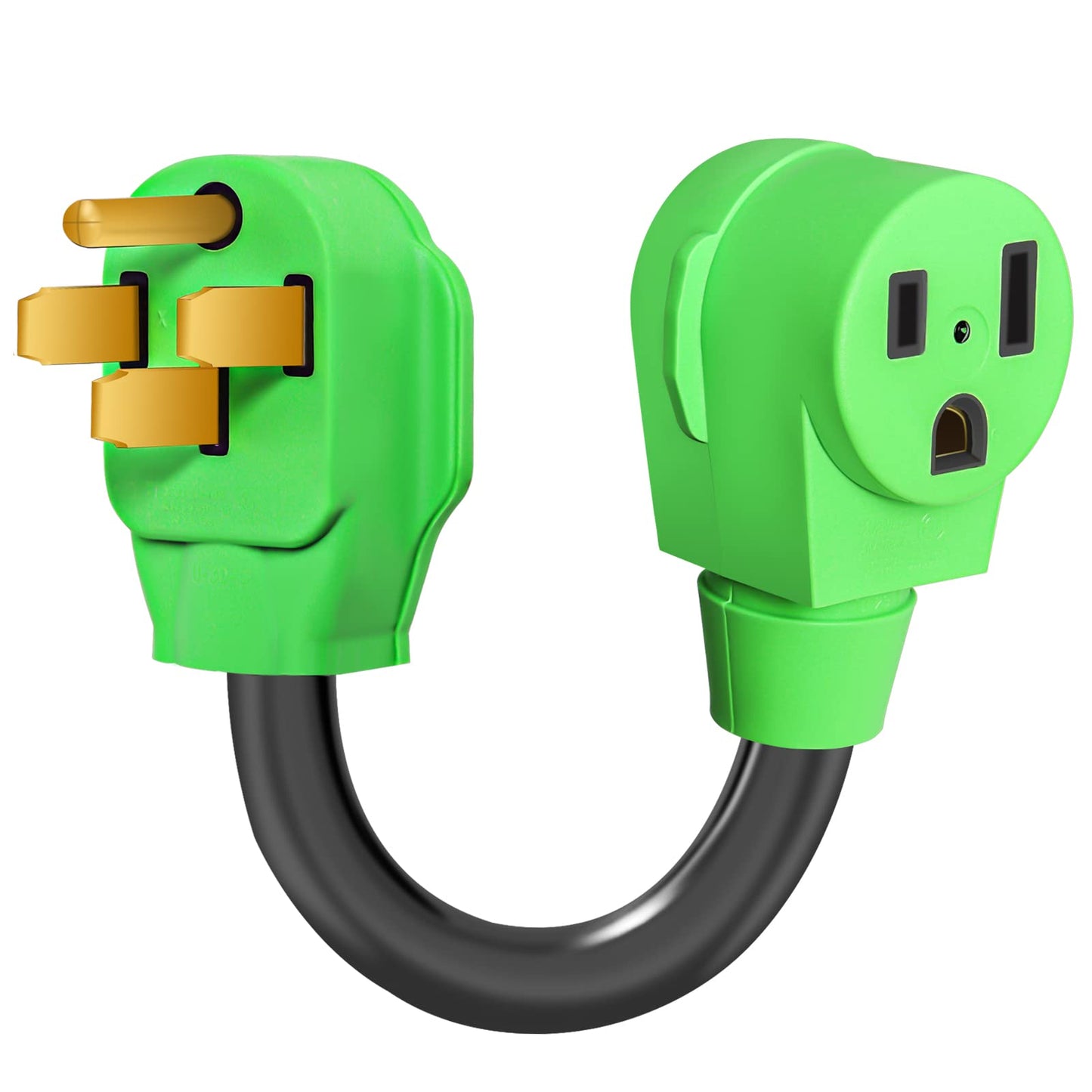 50 Amp Welder Adapter Plug 12 Inch, NEMA 14-50P to 6-50R 250V Welder Adapter,4 Prong to 3 Prong,Heavy Duty Generator Welder Plug Outlet Adapter Power STW XN1450P-A/XN650R-A,Green