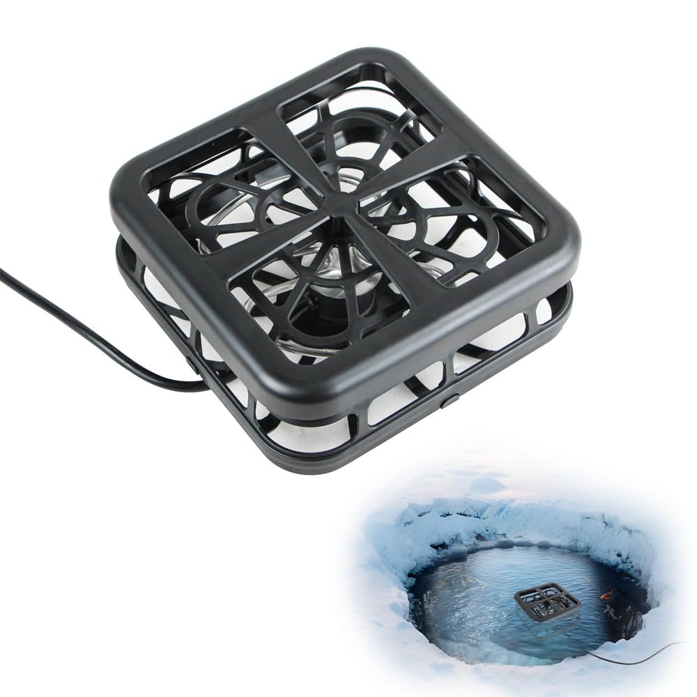 Pond De-icer,Winter Survival Solution for Outdoor Pond Fish,Thermostatic controll Heater with Floating and Diving Modes,Keep Ponds from Freezing Over in Winter（500W,1000W,1500W） (500W)