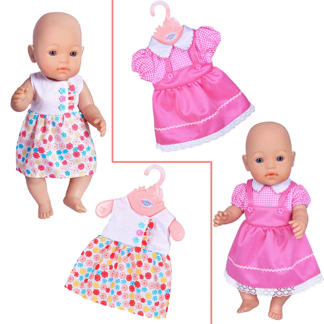 10 Sets Baby Doll Clothes Doll Outfits and Accessories Fit for 43 cm New Born Baby Dolls 14-16-17 Inch Baby Dolls 15 inch Dolls