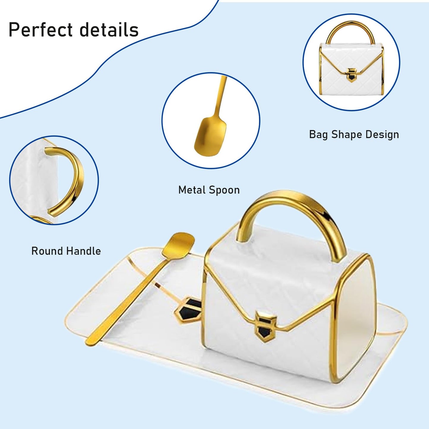 Handbag Coffee Mug Set of 4, Handbag Shaped Coffee Mug,10 Oz/ 310 ml Purse Ceramic Mug Set Cute Creative Travel Tea Cup for Women Girl Thanksgiving Christmas Gifts