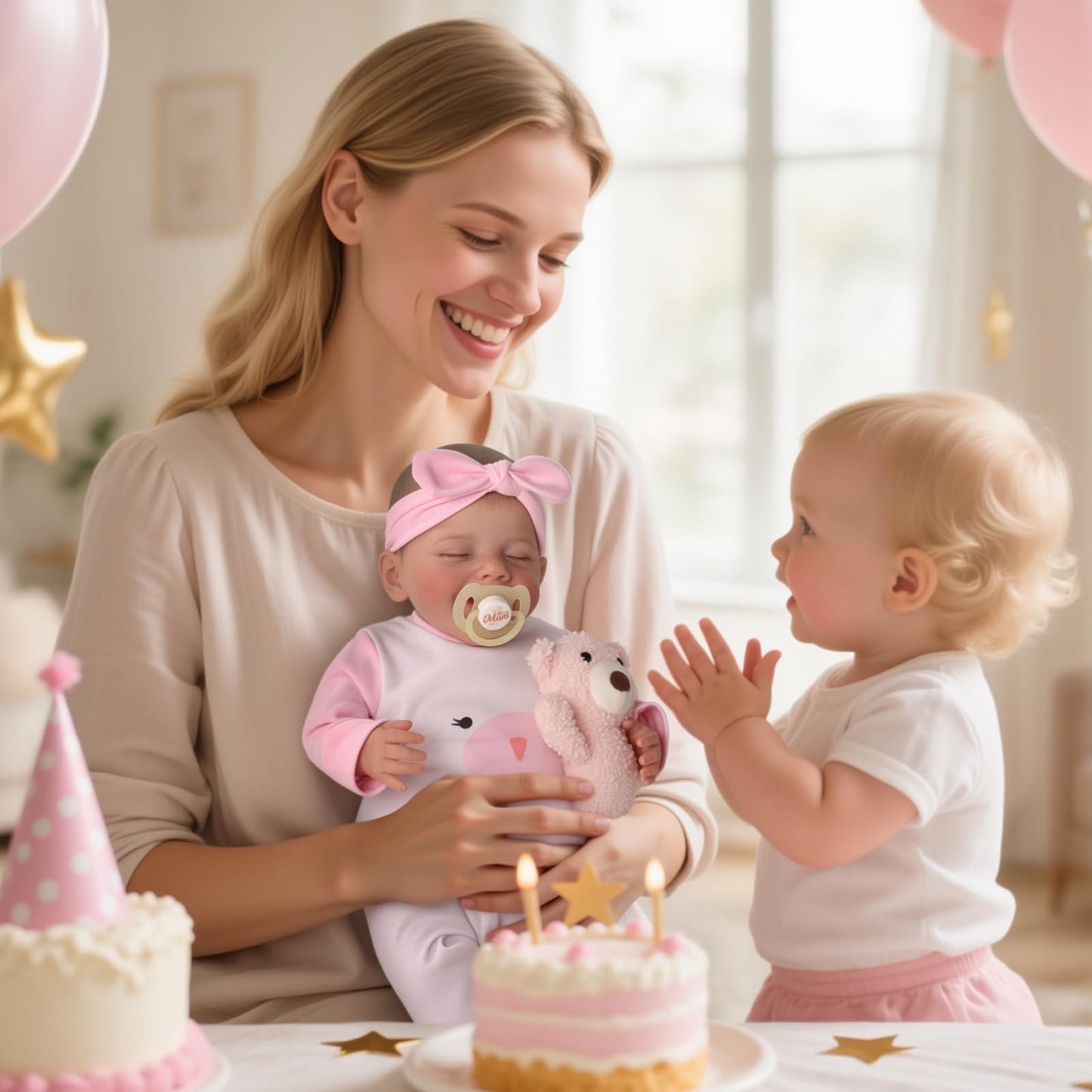 BABESIDE Lifelike Reborn Baby Dolls - 20-Inch Sweet Smile Realistic-Newborn Vinyl Reborn Baby Doll Silicone Full Body Sleeping Baby Girl Real Life Baby Dolls Set for Kids