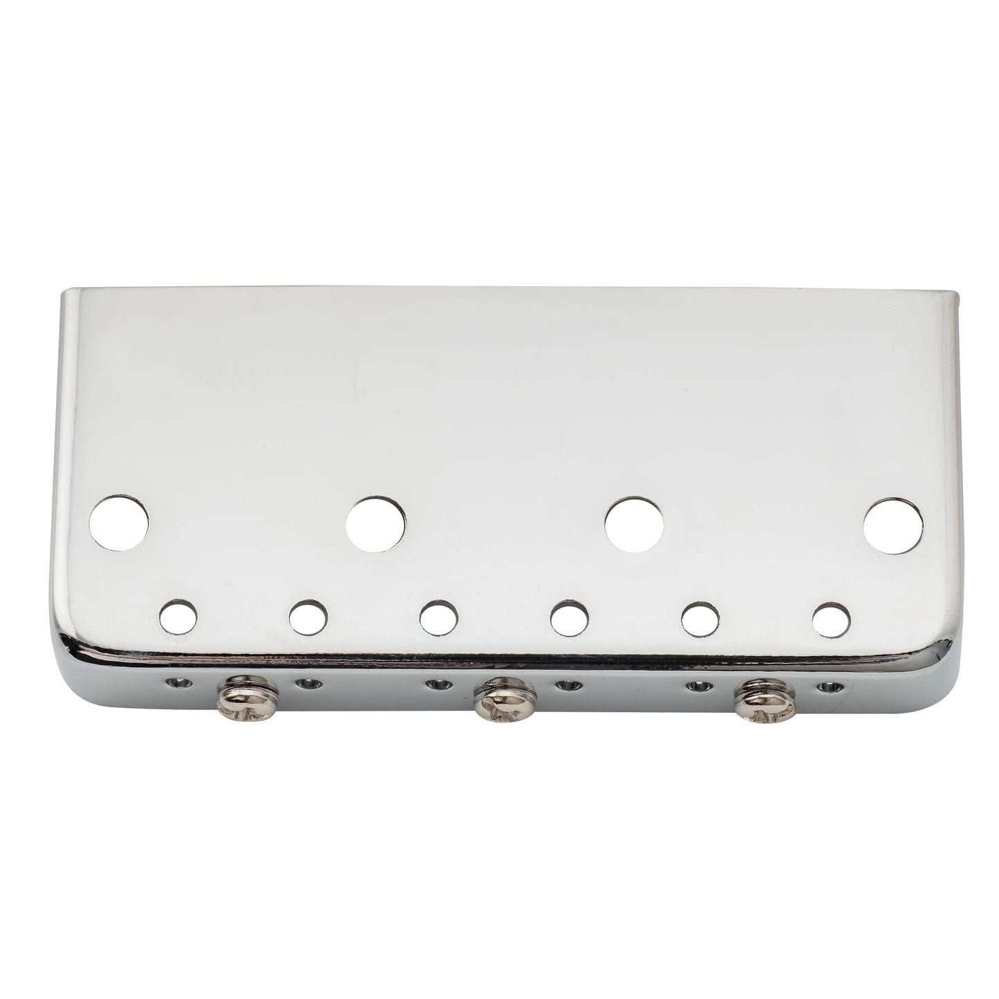 Wilkinson WTBS Short Telecaster Bridge Compensated Brass Saddles for Vintage Humbucker Tele Style Electric Guitar, Chrome