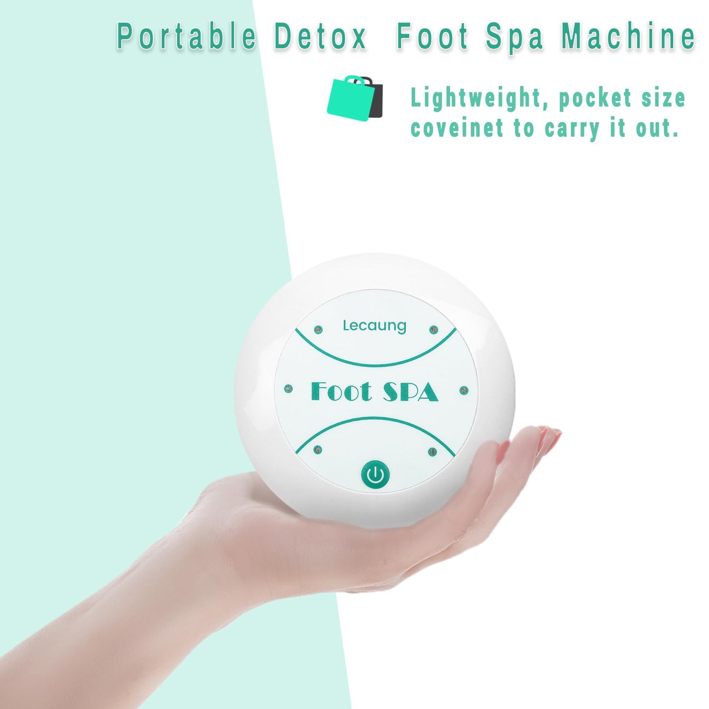 (White+5 Liners) - Portable Ionic Detox Foot Machine, Personal Cleanse Ionic Detox Foot Bath Spa Machine Ion Detox Machine for Home Travel