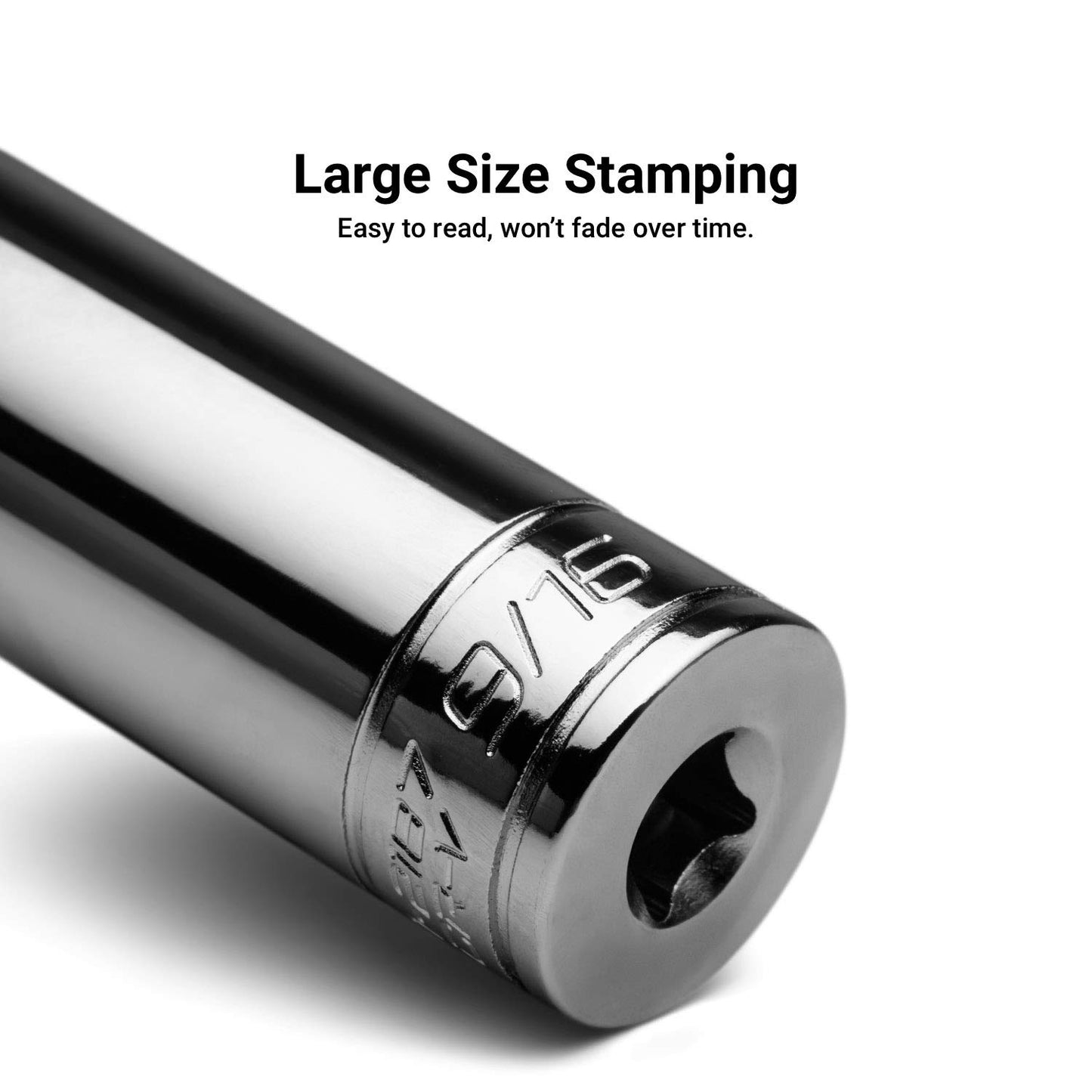 Capri Tools 1/4 in. Drive 12-Point Shallow and Deep Socket Set, SAE, 3/16 to 9/16 in, SAE, 20-Piece