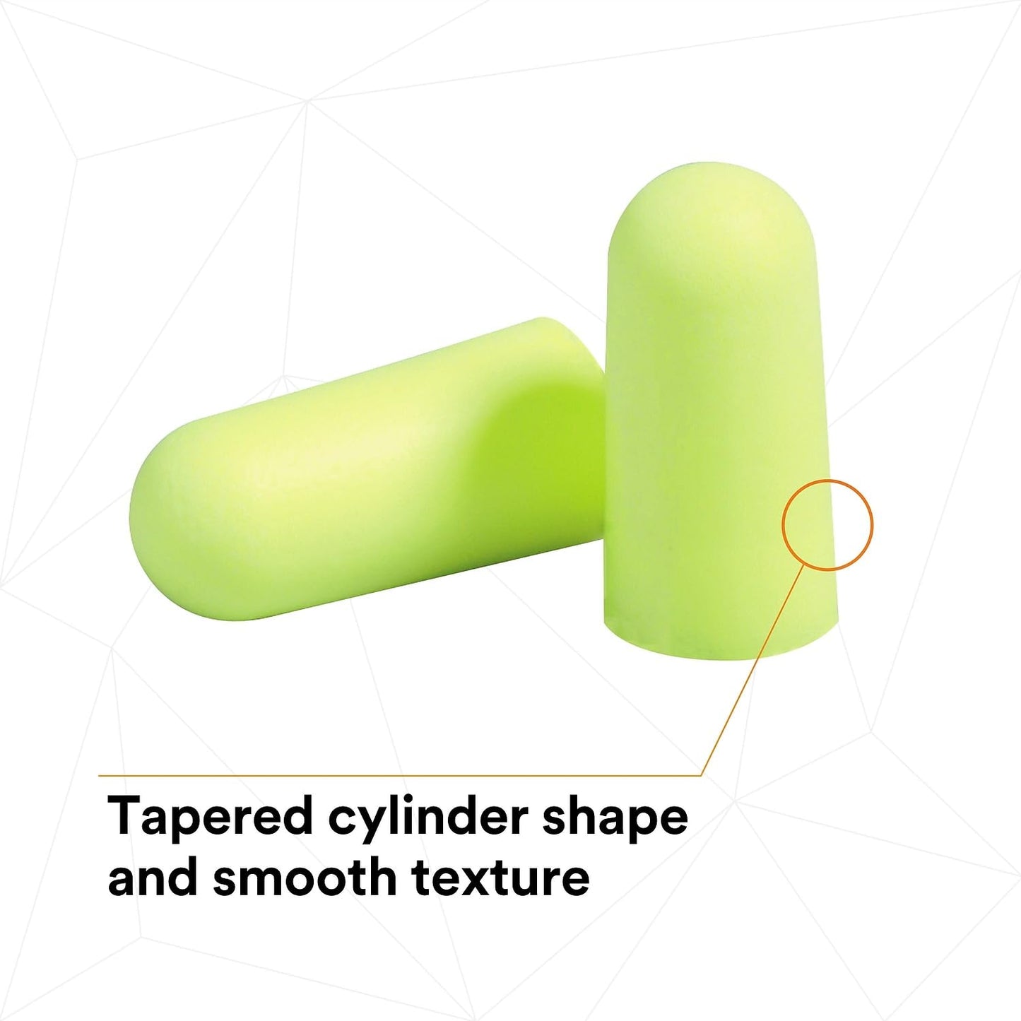 3M Ear Plugs, 200 Pairs/Box, E-A-Rsoft Yellow Neons 312-1250, Uncorded, Disposable, Foam, NRR 33, Drilling, Grinding, Machining, Sawing, Sanding, Welding, 1 Pair/Poly Bag