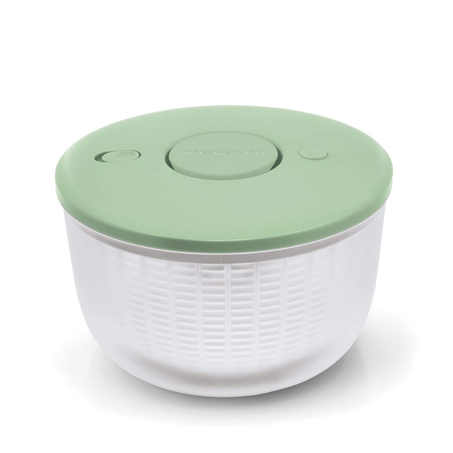 KitchenAid - Universal Salad Spinner with Removable, Colander and One Handed Pump Mechanism, Large Bowl Nests and Features Non Slip Base, 7.43 Quart, Pistachio)