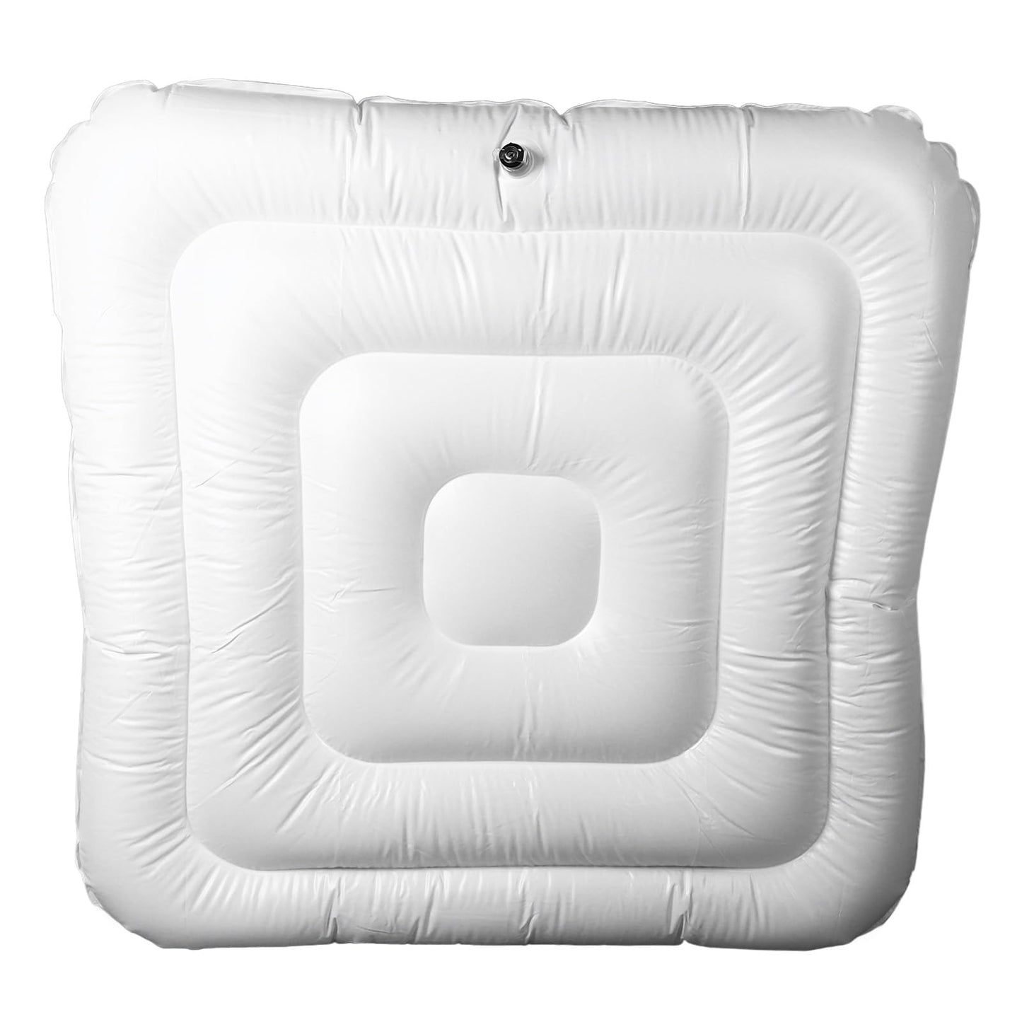 Inflatable Hot Tub Cover, 4.2Ft Square Energy Saving Lid with Dustproof, Rainproof, Insulated, Prevent Freezing, PVC Foldable Protective Cover, for Outdoor