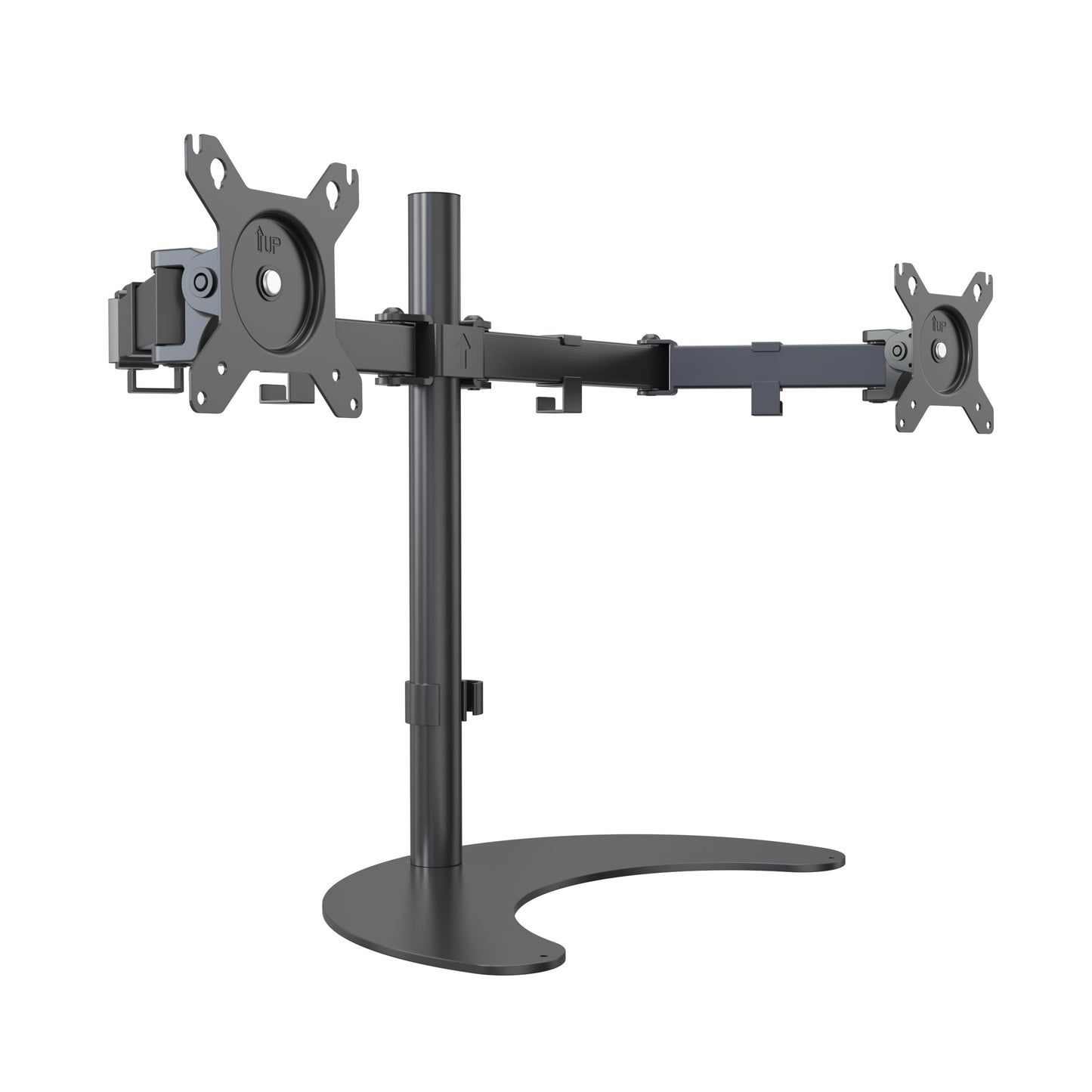 SHOPPINGALL Dual LCD LED Monitor Mount Stand with 2 Adjustable Arms for 13"-32" Monitors with 3 Mounting Options in The Box - SA-D29S-BLACK