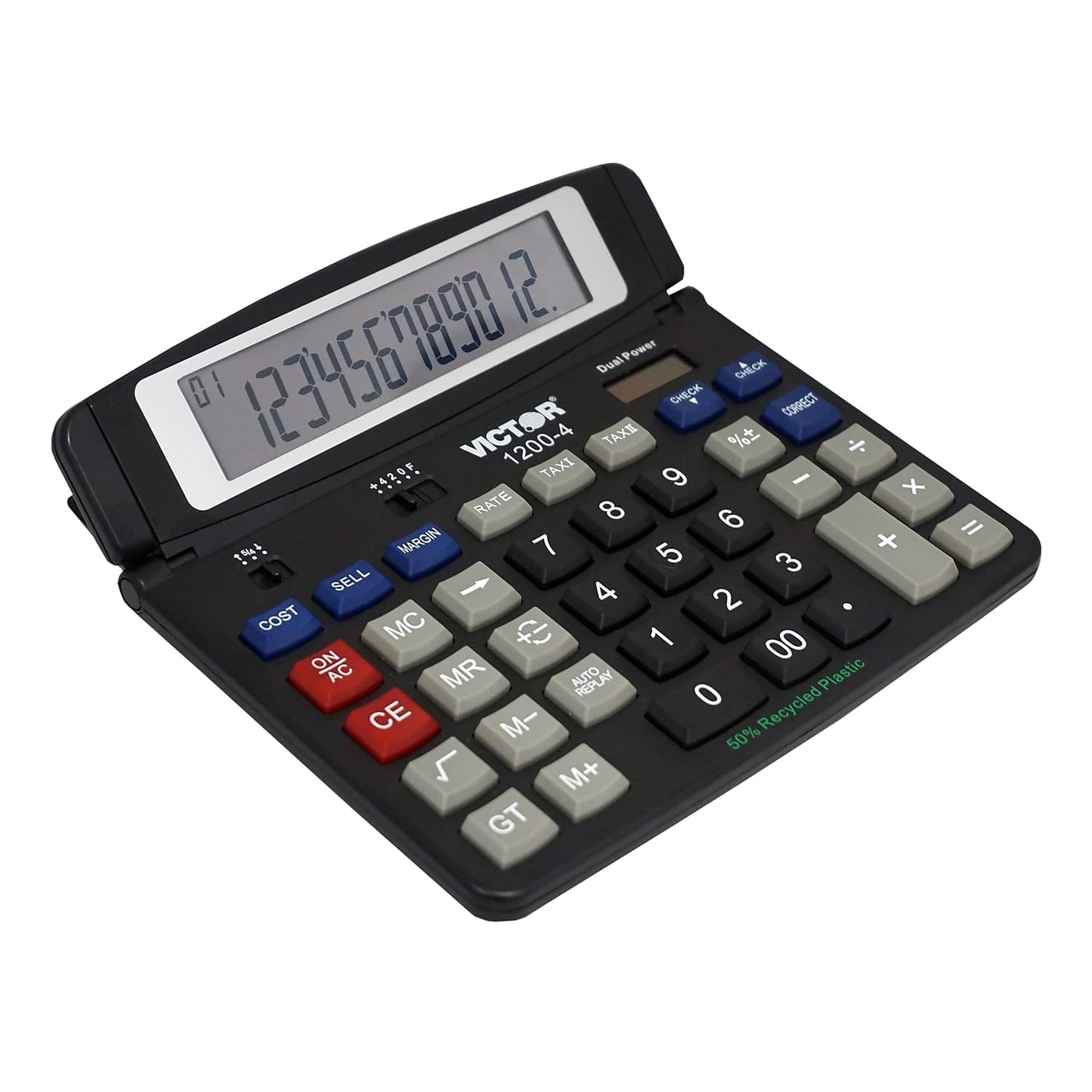 Victor Technology 1200-4 Standard Function Calculator, Black