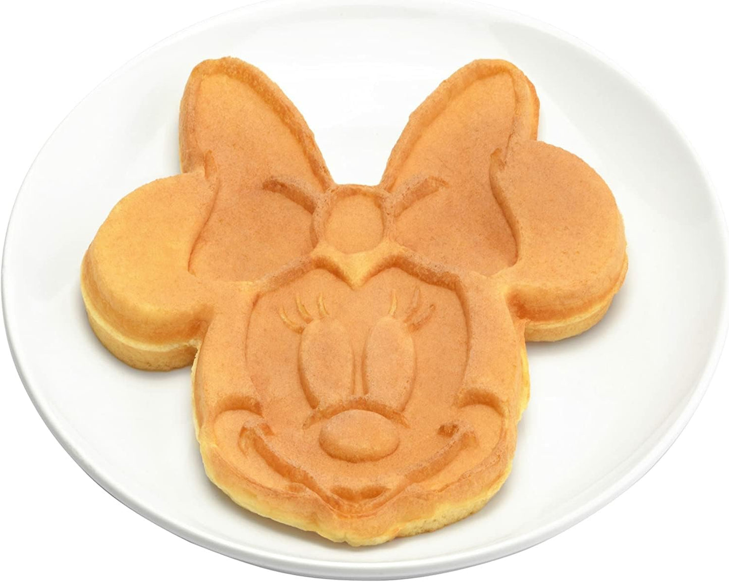 Disney Minnie Mouse Waffle Maker by Select Brands - Nonstick Waffle Iron for Fun Minnie-Shaped Waffles - Disney Kitchen Gift - 800 Watts