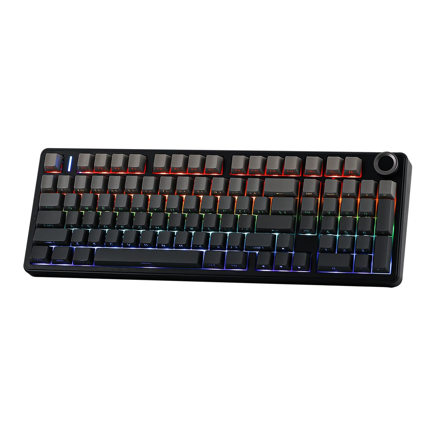MechLands Aula F99 PRO 96% Mechanical Keyboard, BT5.0/USB-C/2.4GHz Wireless Gaming Keyboard, Hot Swappable Gasket Custom Keyboard with 8000mAH Battery, Knob, RGB Backlits for Win/Mac (Grey)