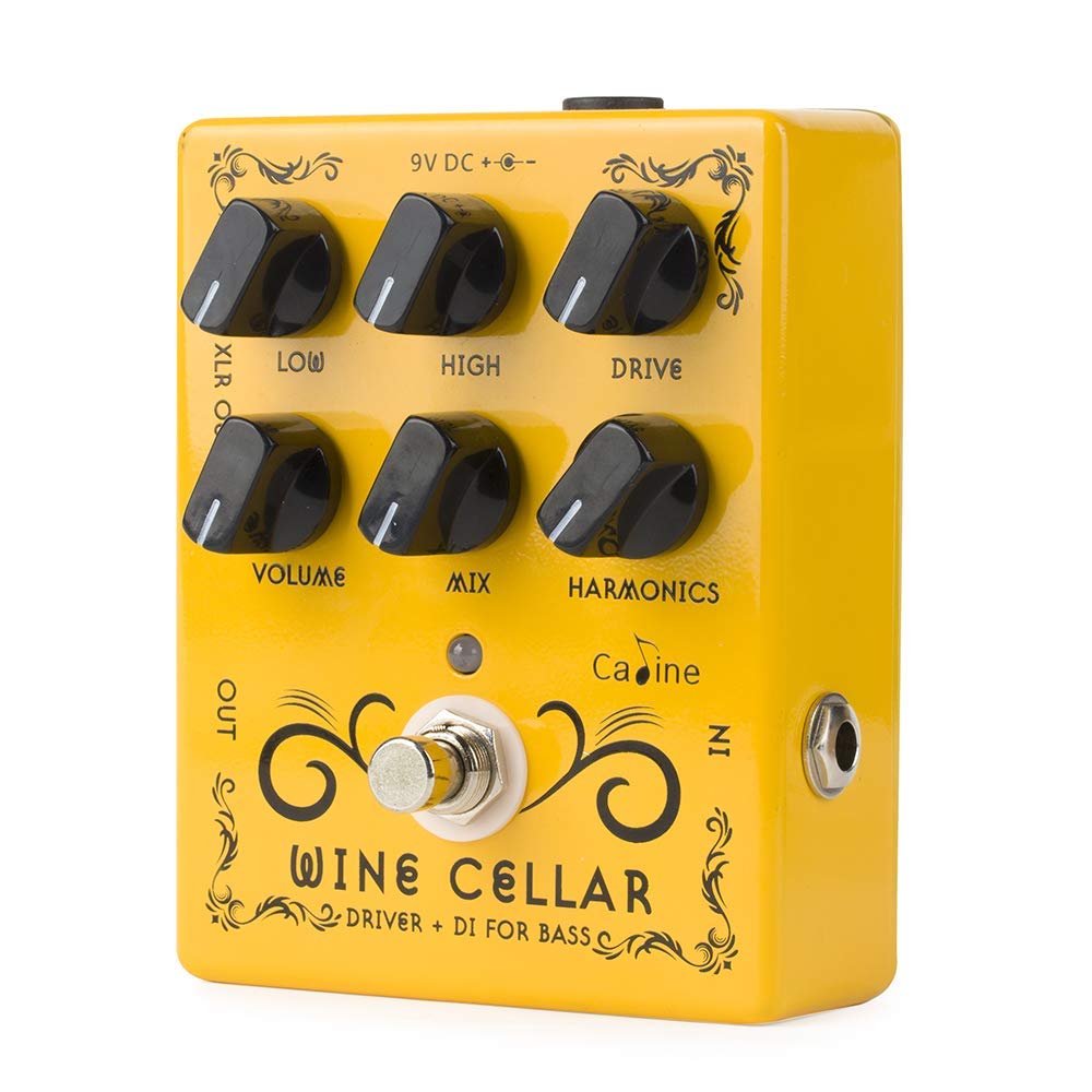 Caline CP-60 Wine Cellar Driver Guitar Effects Pedals Classic Tube Bass Amp Guitar Yellow Pedal