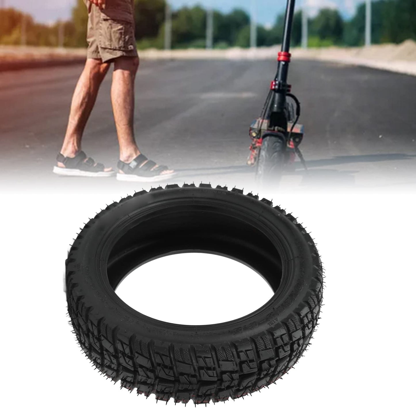Replacement Wheels 10x2.75‑6.5 Tubeless Tire 10 Inch Off Road Tubeless Tyre Replacement for Speedway 5 Dualtron 3 Electric Scooter