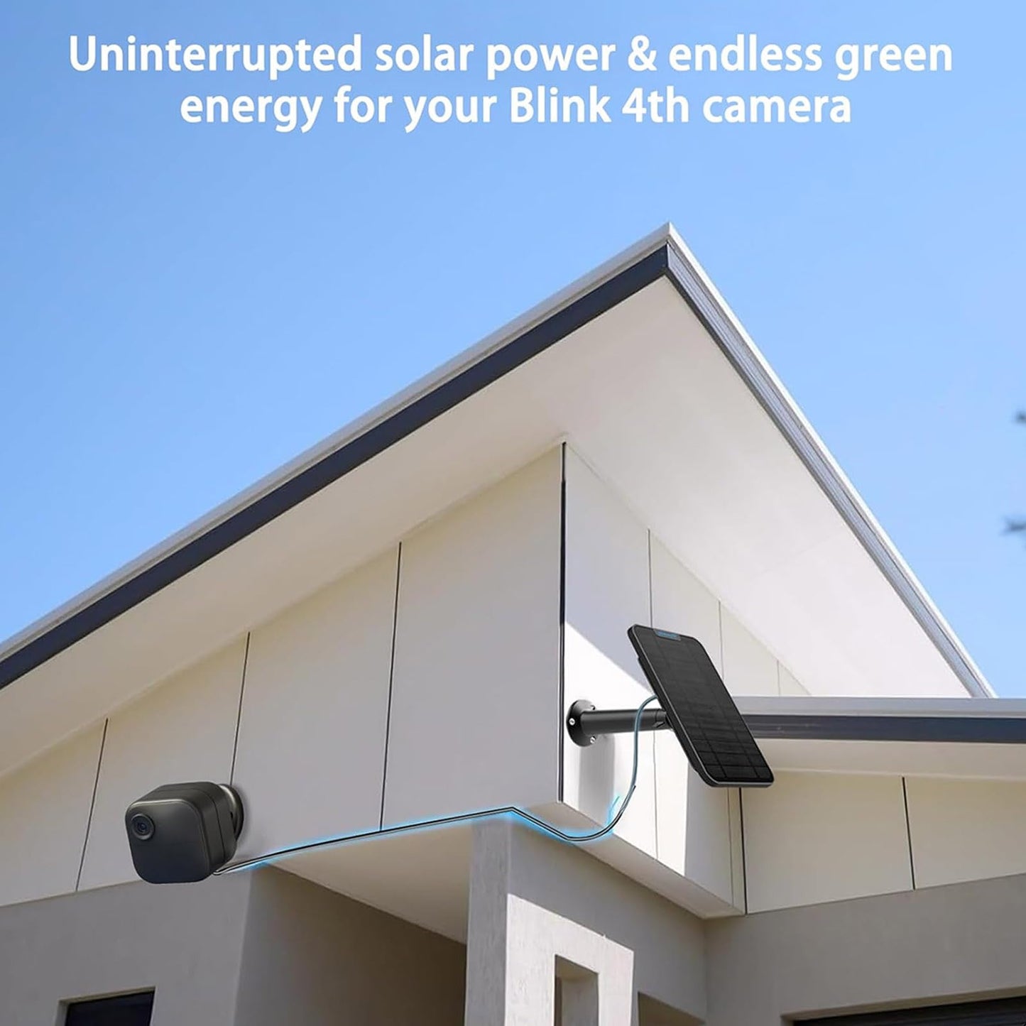 [2 Pack] Solar Panel for Blink Camera Outdoor, Camera Solar Panel Compatible with Blink Outdoor 4(4th Gen) with 13,1ft Calbe, Adjustable Mount (Camera Not Included)