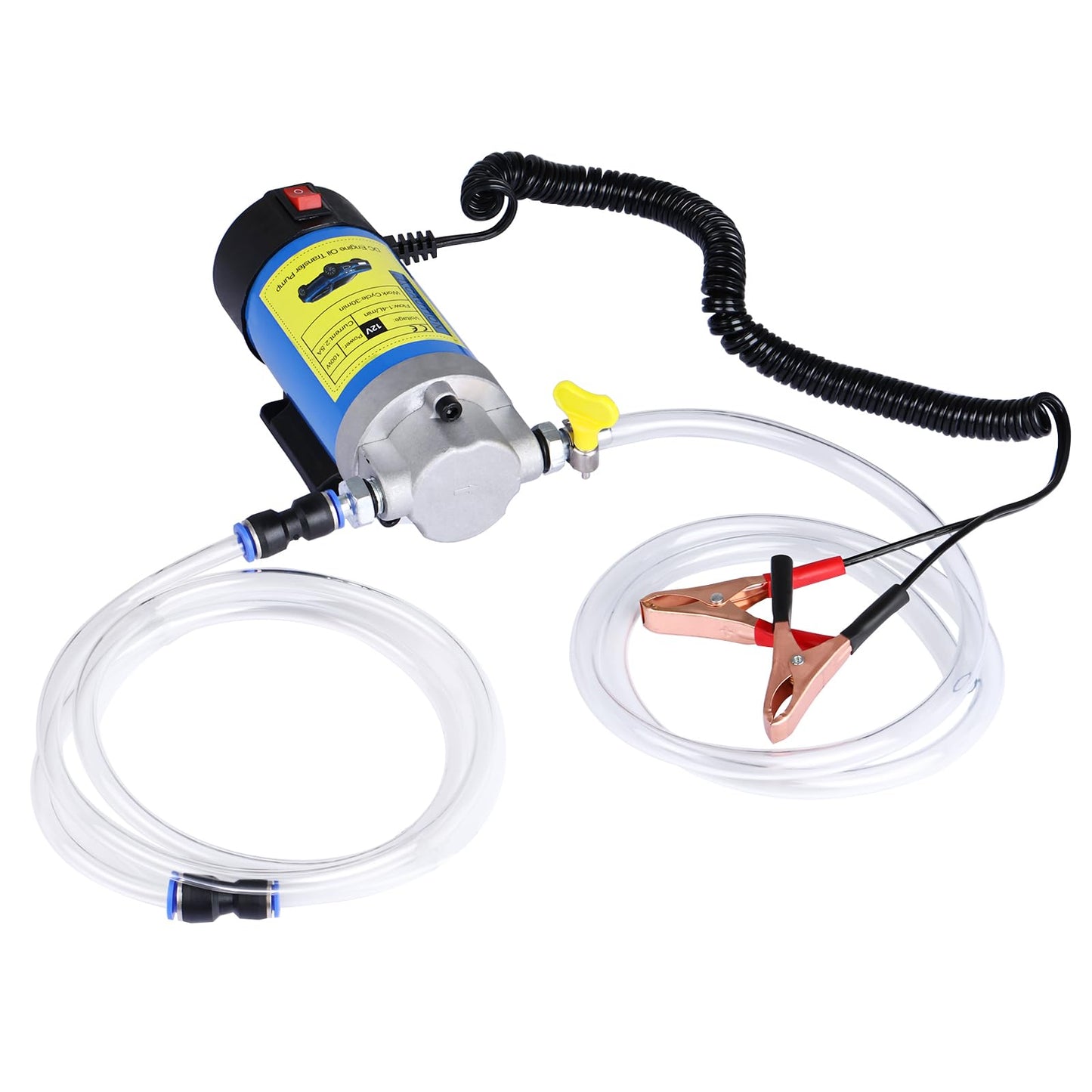 NORJIN 12V 100W Electric Oil Extractor Pump with Tubes, Diesel Fluid Transfer Pump for Car, Marine, RV, Boat, Motorcycle