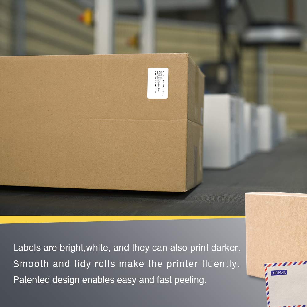 BETCKEY - 1.5" x 1" (38 mm x 25 mm) All Purpose & Address Labels Compatible with Zebra & Rollo Label Printer,Premium Adhesive & Perforated [16 Rolls, 20800 Labels]
