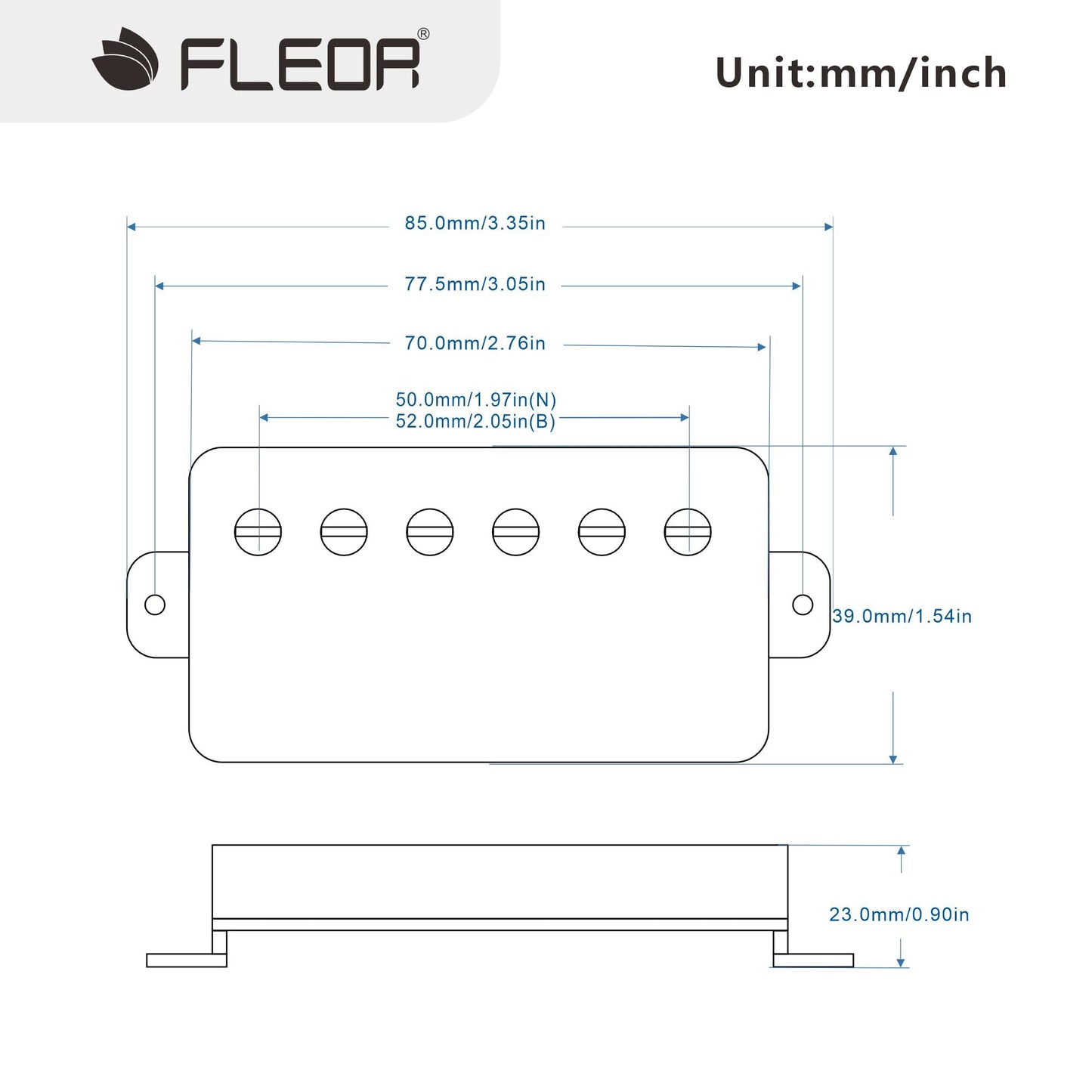 FLEOR Alnico5 Guitar Humbucker Pickup Set Golden Bridge & Neck Pickups Compatible with LP style Guitar Part