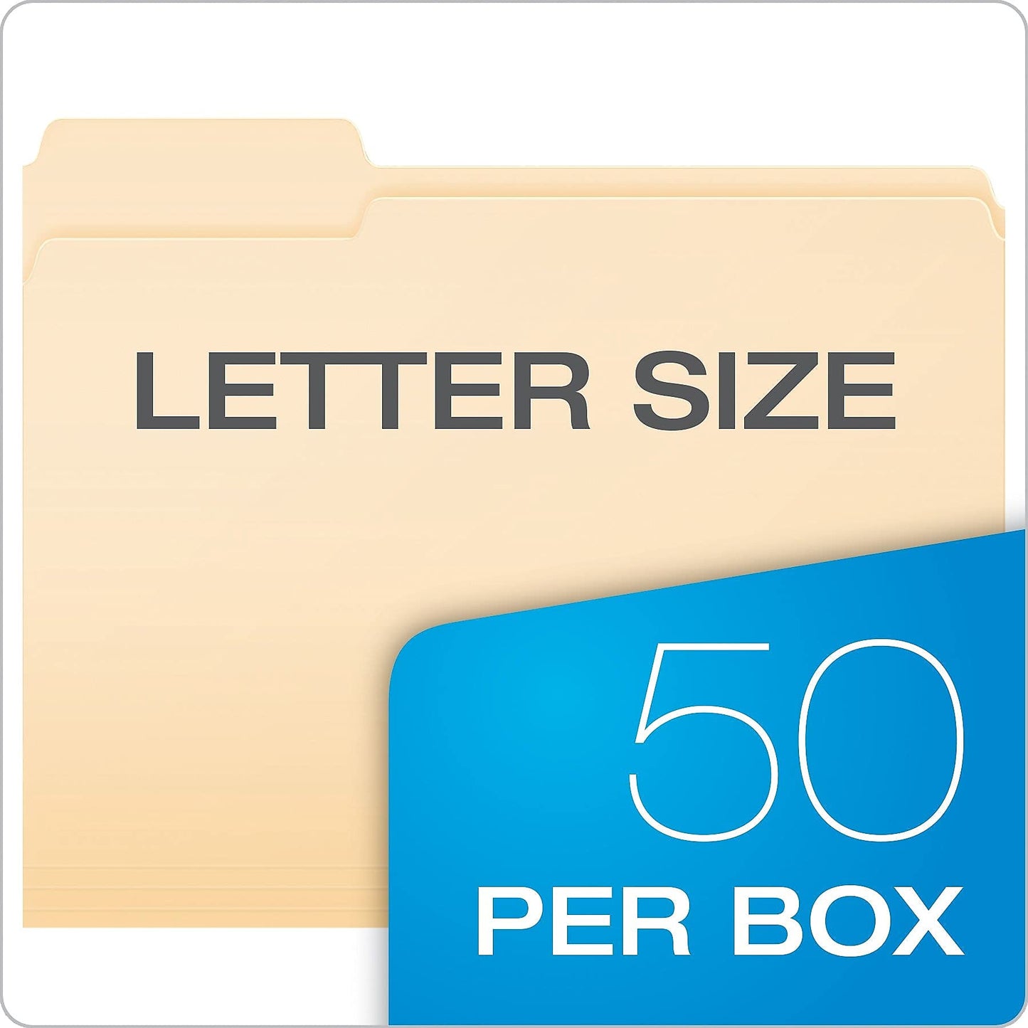 Pendaflex Double Stuff File Folders, Letter Size, Manila, 50 Per Box