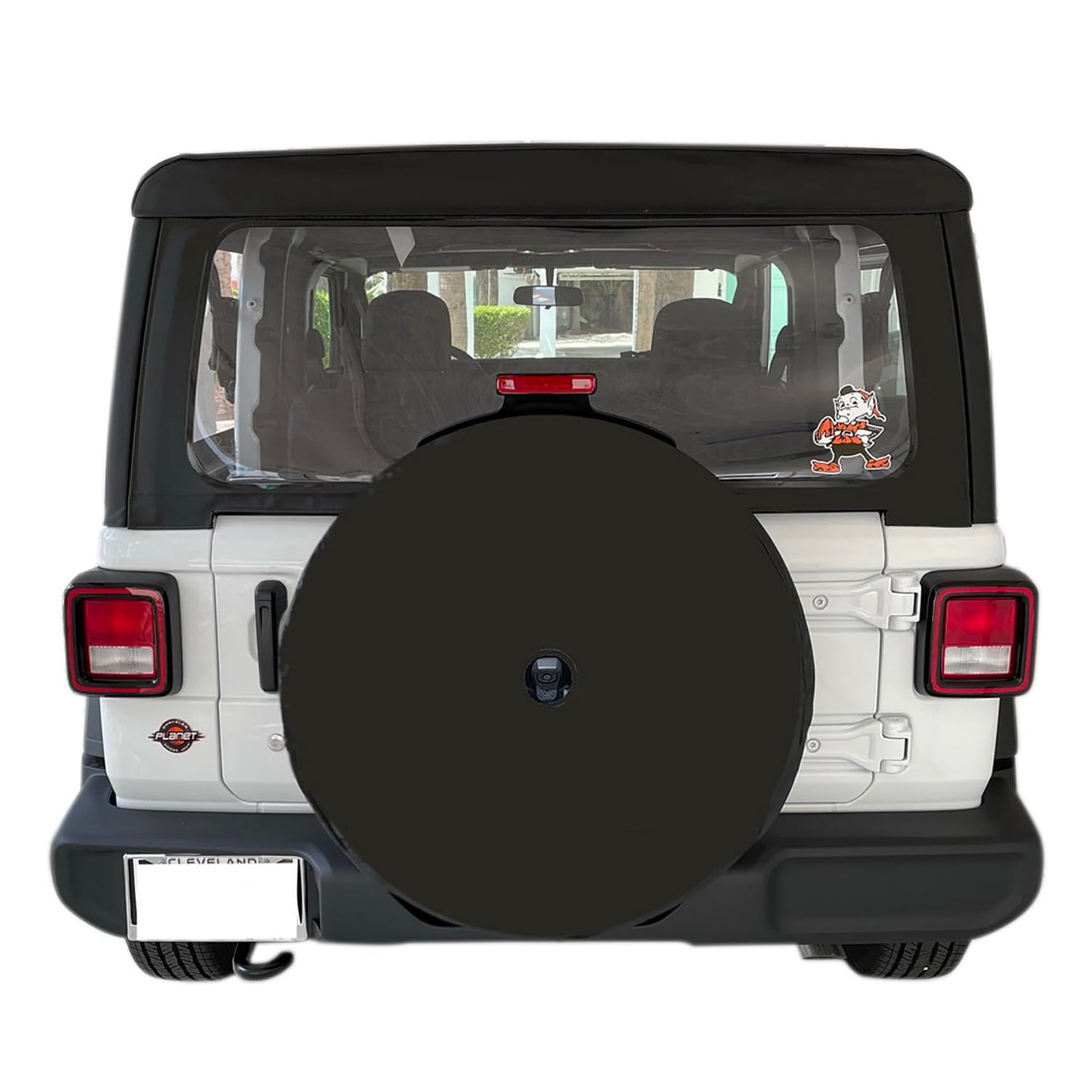 Aolowewin Black Spare Tire Cover with Back-up Camera Hole for Jeep Wrangler JL, Sport & Sahara, Ford Bronco SUVs. Dust-Proof Tire Cover Protector (XL: 285/70R17, 265/70R17, 255/70R18)