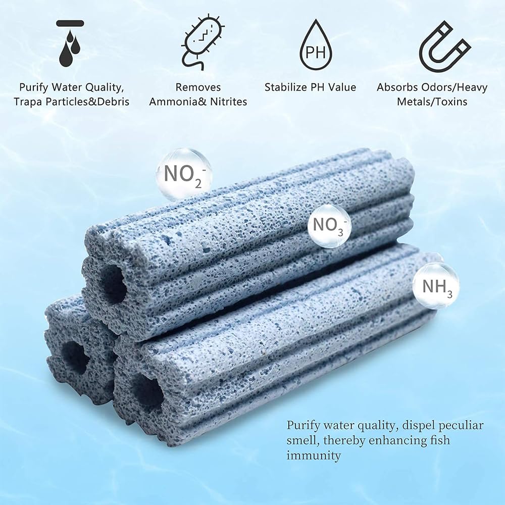 UPETTOOLS Aquarium Filter Media, Porous Nano Aquarium Filter for Sump Tank, Pond, Fish Tank (30 Sticks)