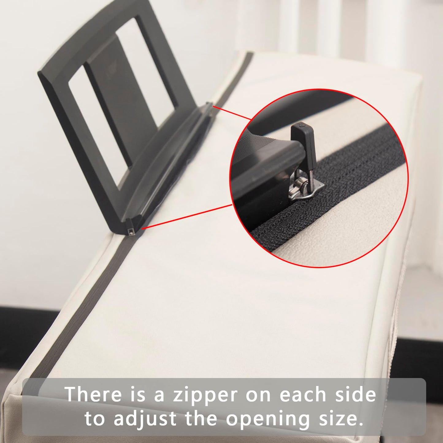 Mooson White Keyboard Piano Cover, Digital Piano Dust Cover, Waterproof, Specialized Protective Fabric, 53*12 Inches