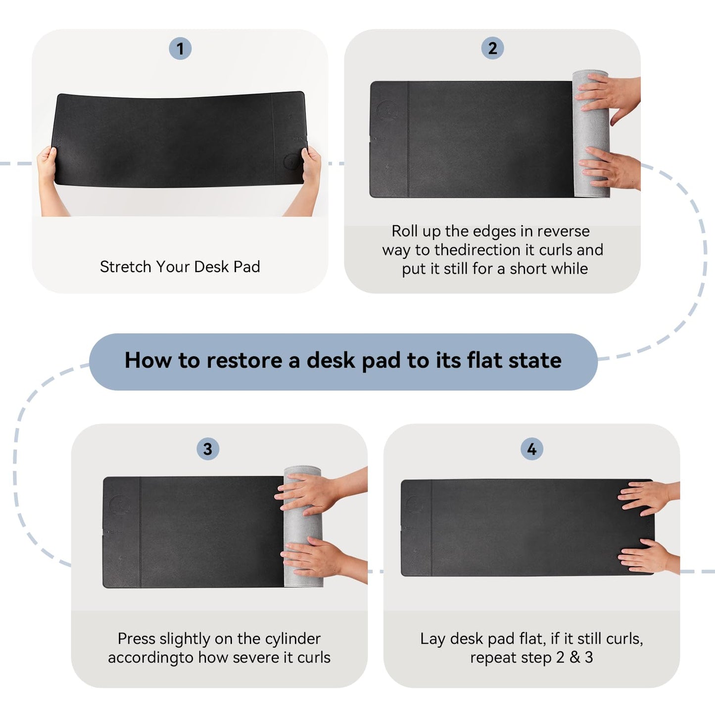 Wireless Charging Mouse Pad, 31.5"x11.7" XL Large Office Desk Pad with Ultra-Smooth Surface,Non-Slip Base, Classic Black Waterproof Computer Desk Mat for MacBook, PC, Laptop