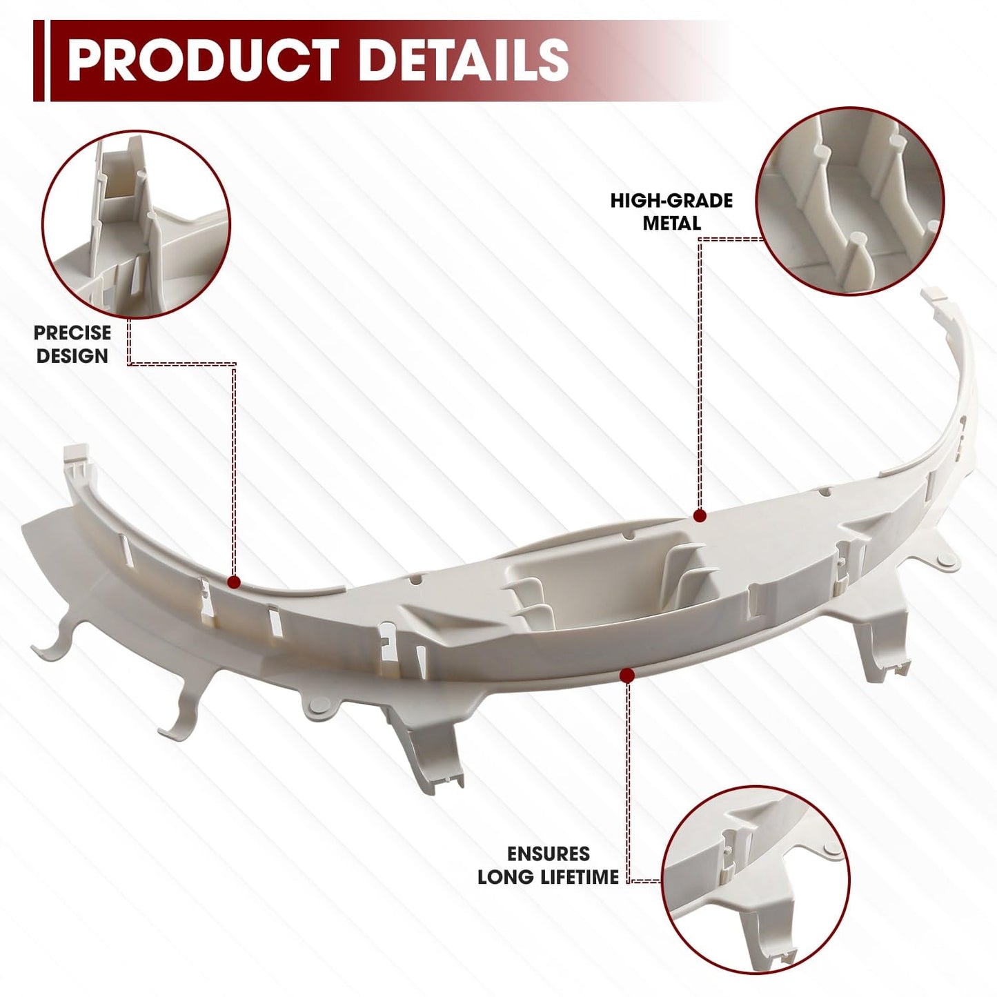 Seentech WE49X20697 Dryer Bearing Kit - Exact Fit GE Dryer (Include: WE3M26 Top Bearing, WE1M333 Glide Slides, WE1M1067 Dryer Bearing Drum Slide, 137292700 Dryer Drum Belt, WE09X20441 Dryer Felt)