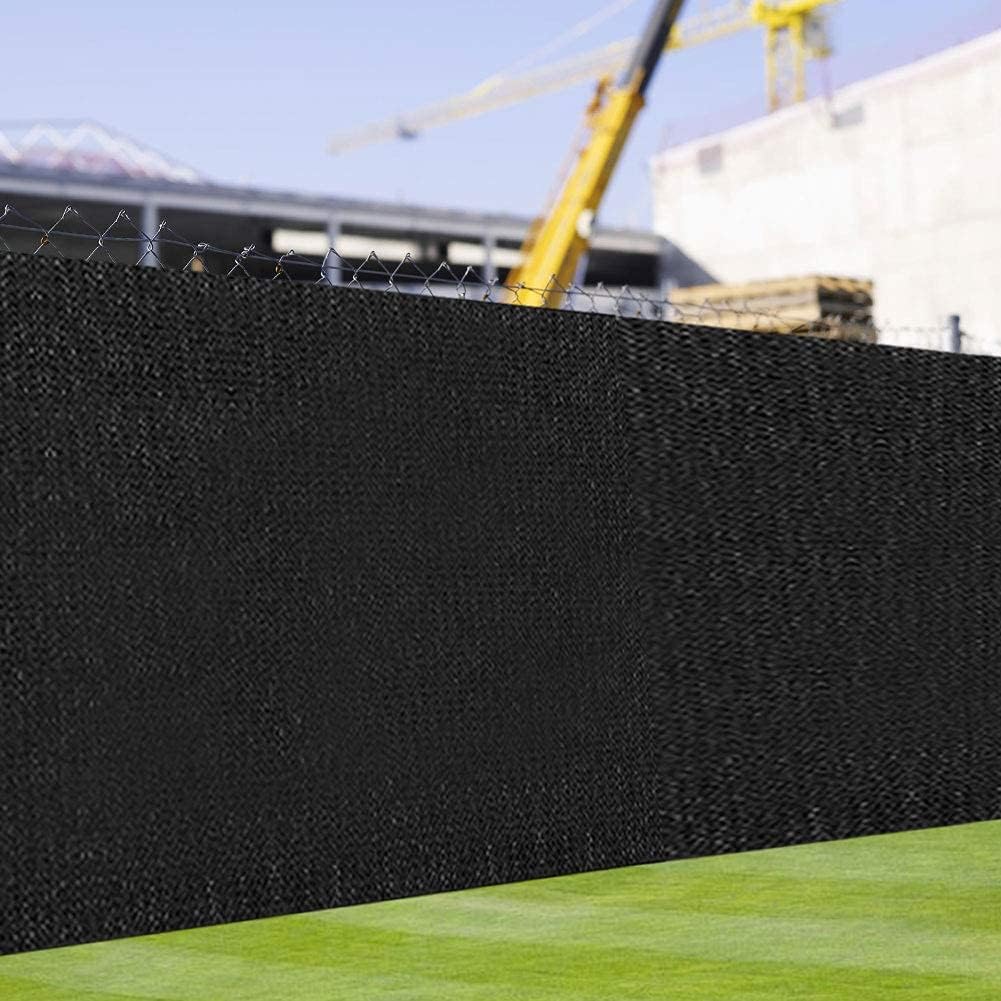 Fence Privacy Screen, 4‘ x 50’ Privacy Fence Screen Cover for Construction Site, UV Protection 90% Blockage Heavy Duty Fence Covering Shade Net for Patio Pool Garden Outdoor Privacy Fence Black