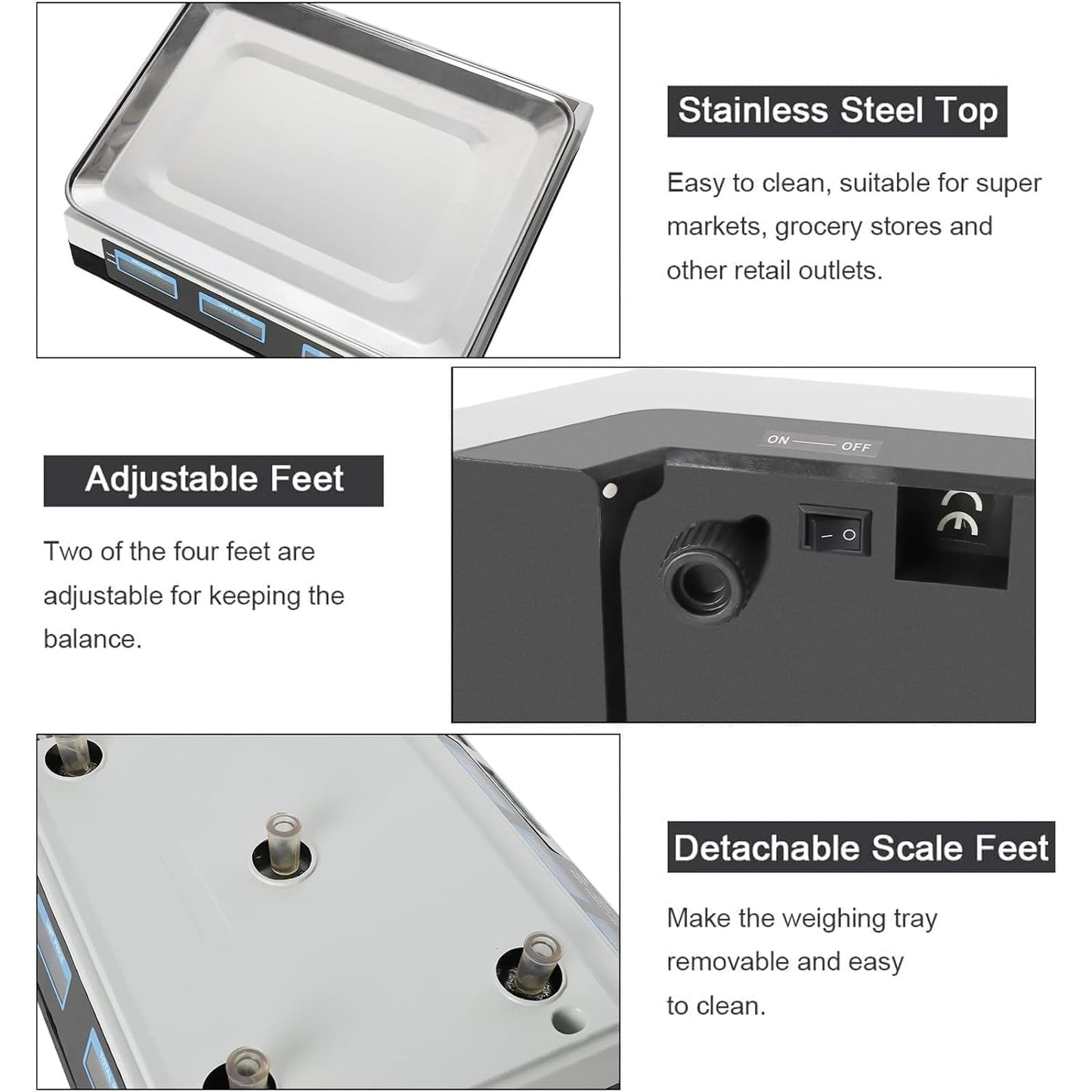 60LB LCD Electronic Price Computing Scale 30KG Scale LCD Digital Commercial Food Weight Scale for Electrical Computing Retail Counting Equipment for Kitchen Stores Restaurant Market Farmer ﻿