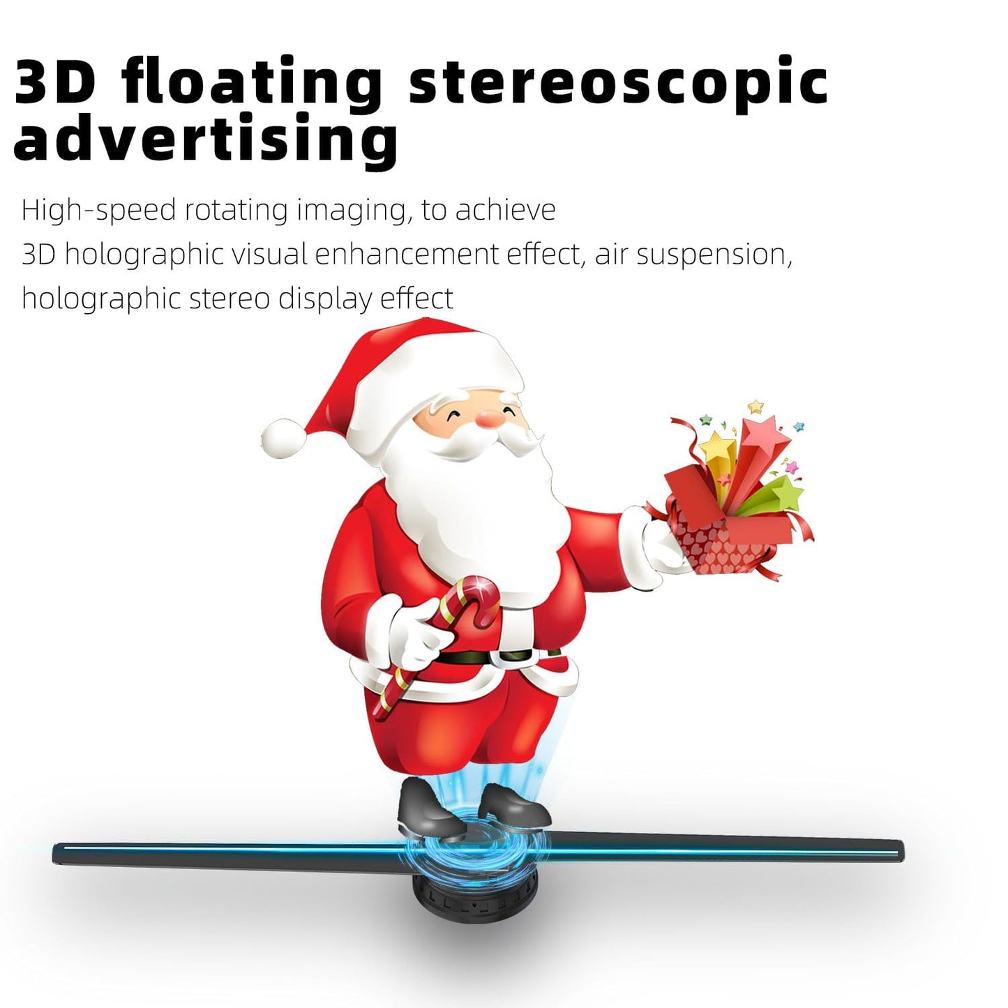 3DhologramFan,16.5in Holographic Fan Holographic Projector Supports WiFi Connection 234 HD LED Portable Design 42CM 3D Led Fan Display Contains 1500 Videos for Store, Bar, Events, Trade Shows, Parties