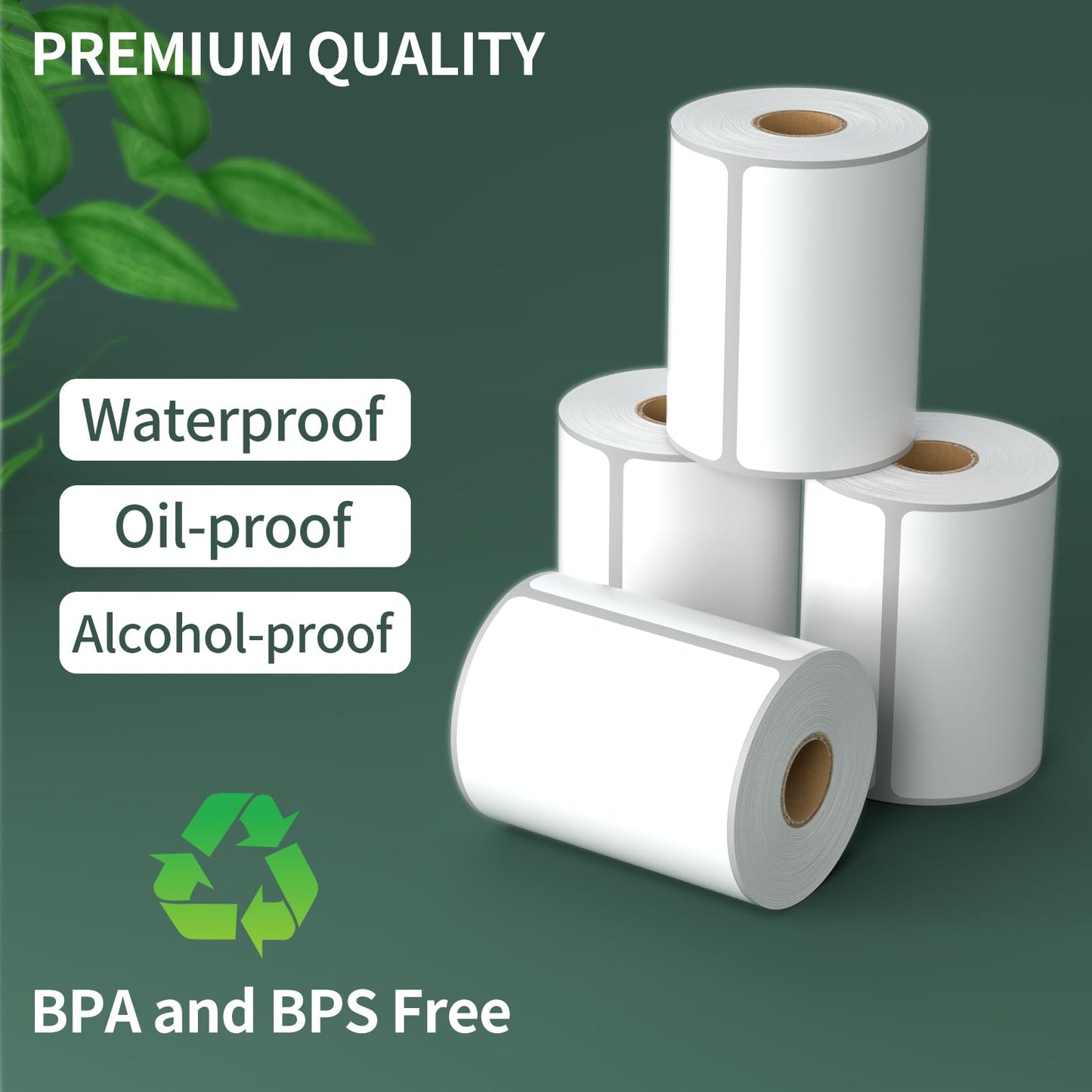 4”x6” Thermal Labels Shipping Labels, BESTIKER 4”x6” Direct Thermal Labels 4 Rolls, Compatible Zebra 2844 Rollo Thermal Printer Label 4x6 with Perforated, 250 Labels/Roll, 1” Core, Total 1000 Labels
