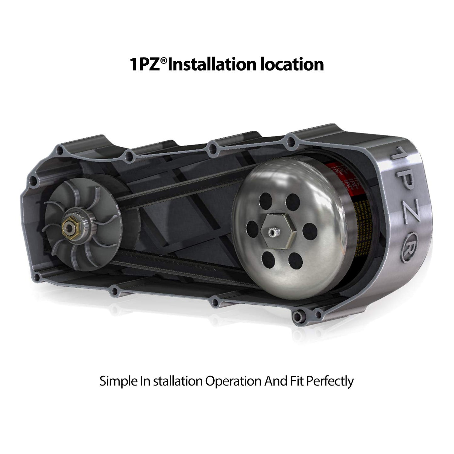 1PZ V1P-DS1 Clutch Starter Generator Belt & Drive Belt kit Replacement for Club Car DS 1997-Up & Precedent 2004-Up Golf Cart 1016203 101916701