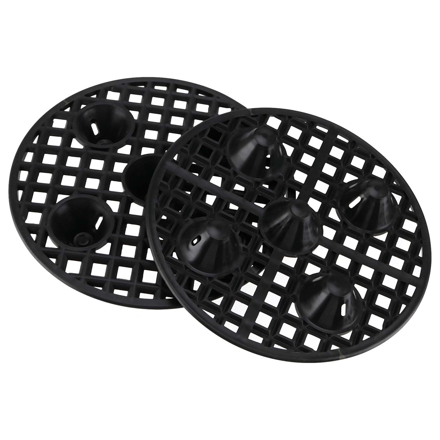 TAICHEUT 30 PCS 8 Inch Plant Level Pot Elevator, Heavy Duty Round Plastic Saucer Riser Run off Tray Big Potted Stand for Indoor, Deck Floor Protector for Garden Flowers Plants