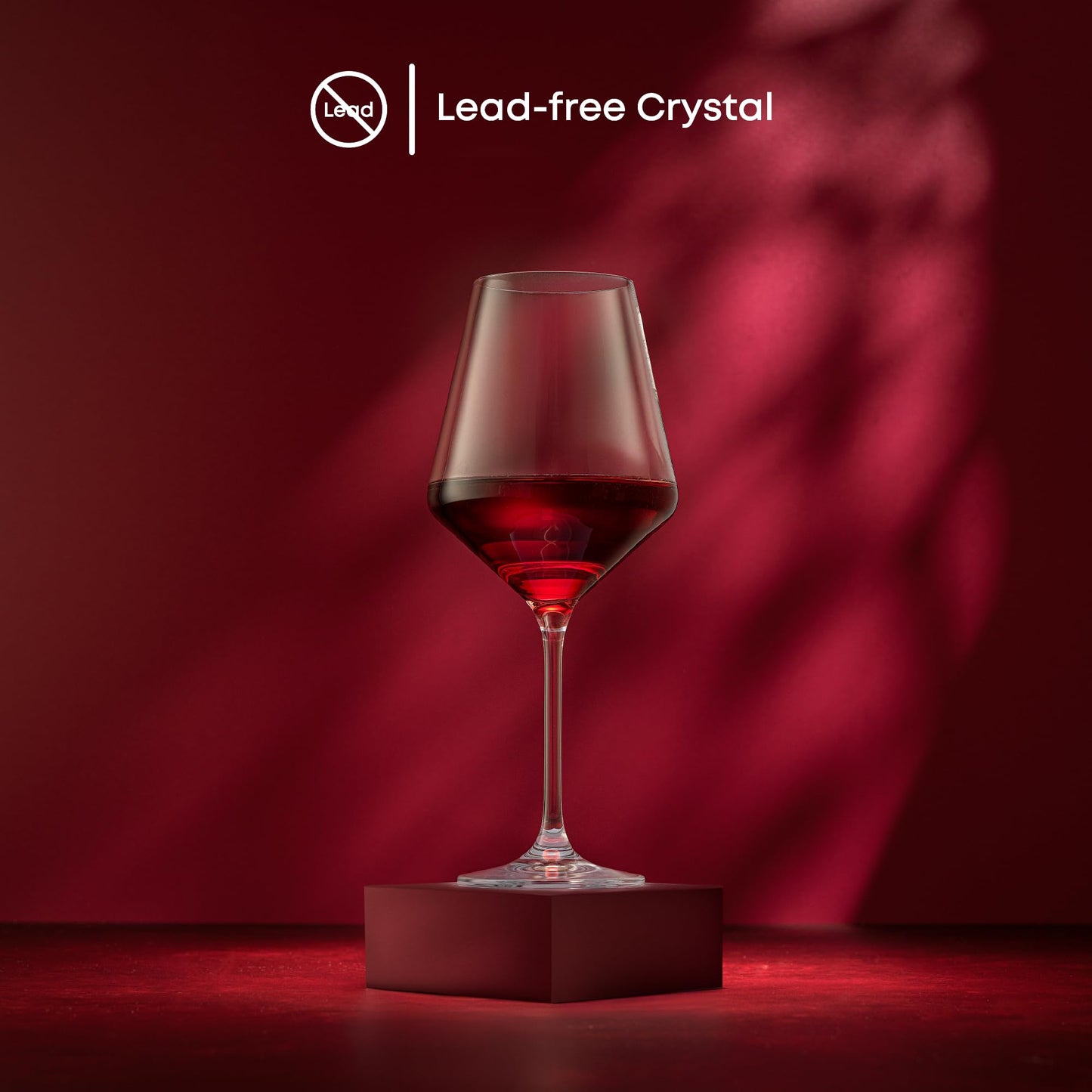 JoyJolt Layla Red Wine Glasses, Set of 4 Italian Wine Glasses, 17 oz Clear Wine Glasses