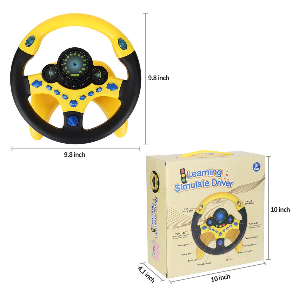 Facaily Copilot Simulated Steering Wheel Toy Children's Educational Sounding Toy Small Steering Wheel